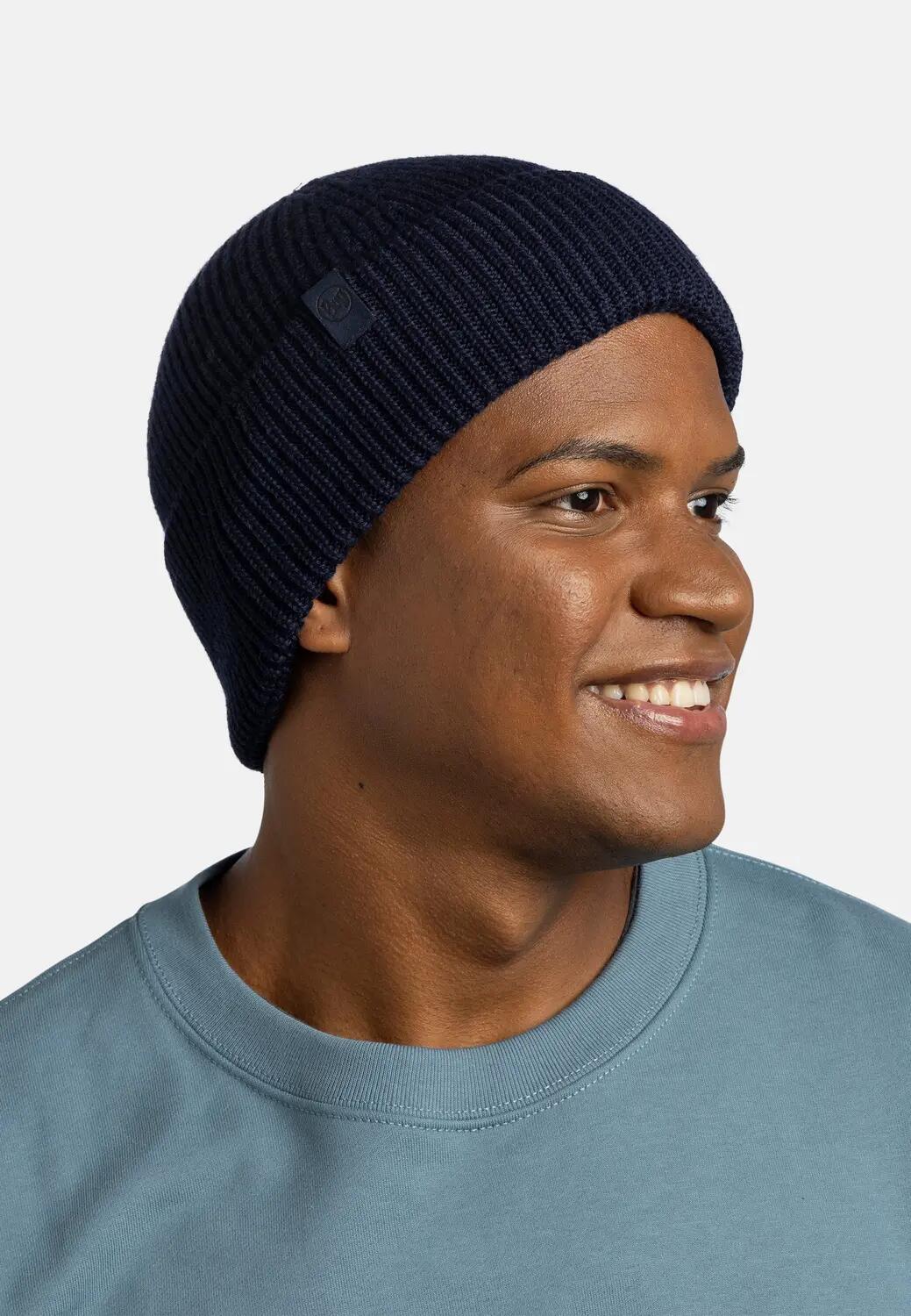 Bonnet tricoté Unisex Buff Bleu foncé TAILLE UNIQUE 4/5