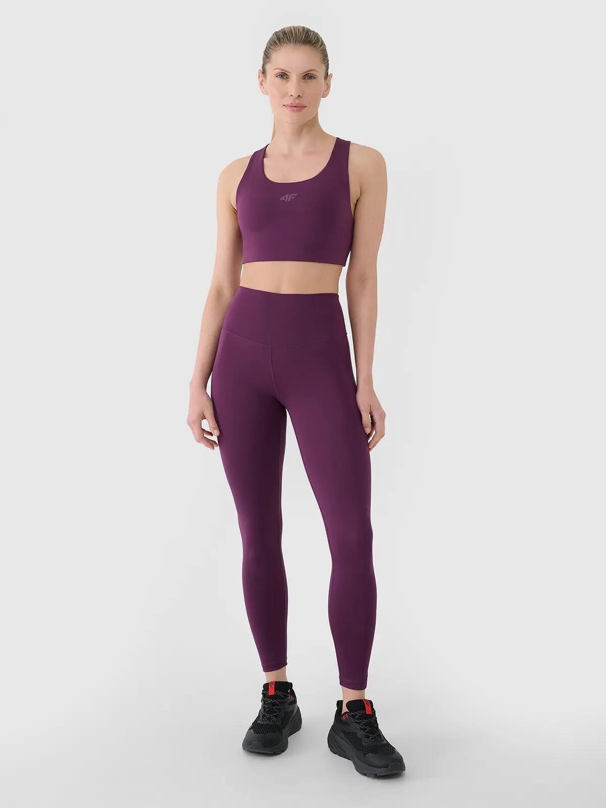 LEGGINSY DAMSKIE 4F TRENINGOWE WYSOKI STAN NA SIŁOWNIĘ NA CO DZIEŃ 4/9