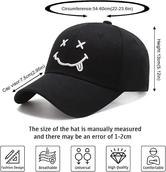 Casquette Baseball, Chapeau Ete Respirante Légère Réglable Unisexe avec Brodée C 5/5