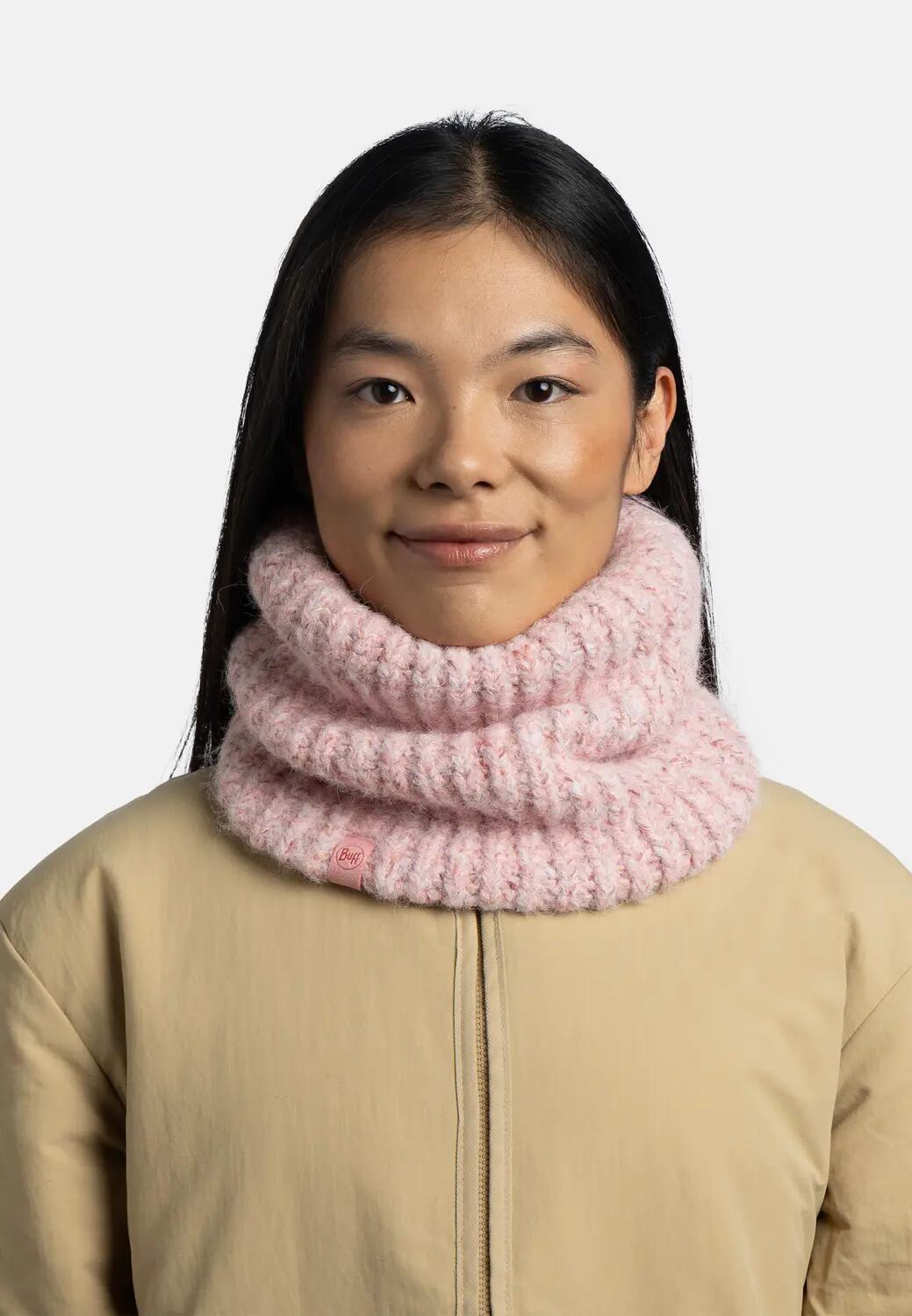 Cache-cou tricoté & Fleece Unisex Buff Rose TAILLE UNIQUE 3/5