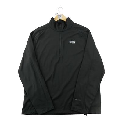 Tweedehands - heren fleece trui 1/4 zip zwart - als nieuw