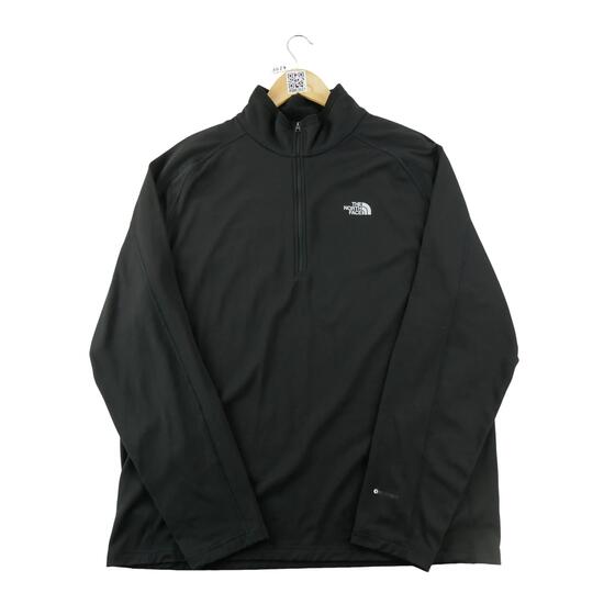 Tweedehands - Heren fleece trui 1/4 Zip zwart - Als nieuw