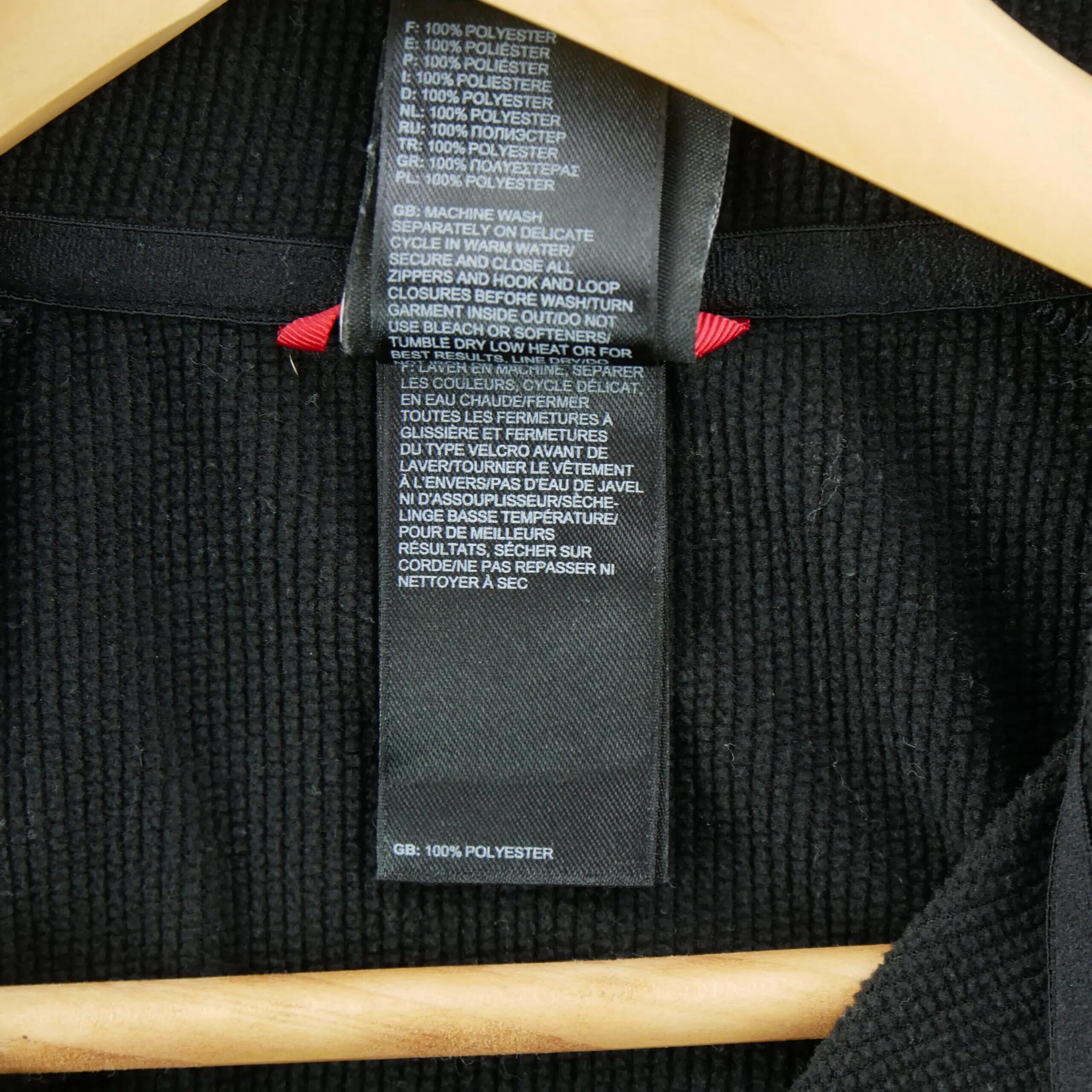Second hand - Pile uomo 1/4 Zip nero - Stato eccellente 8/9