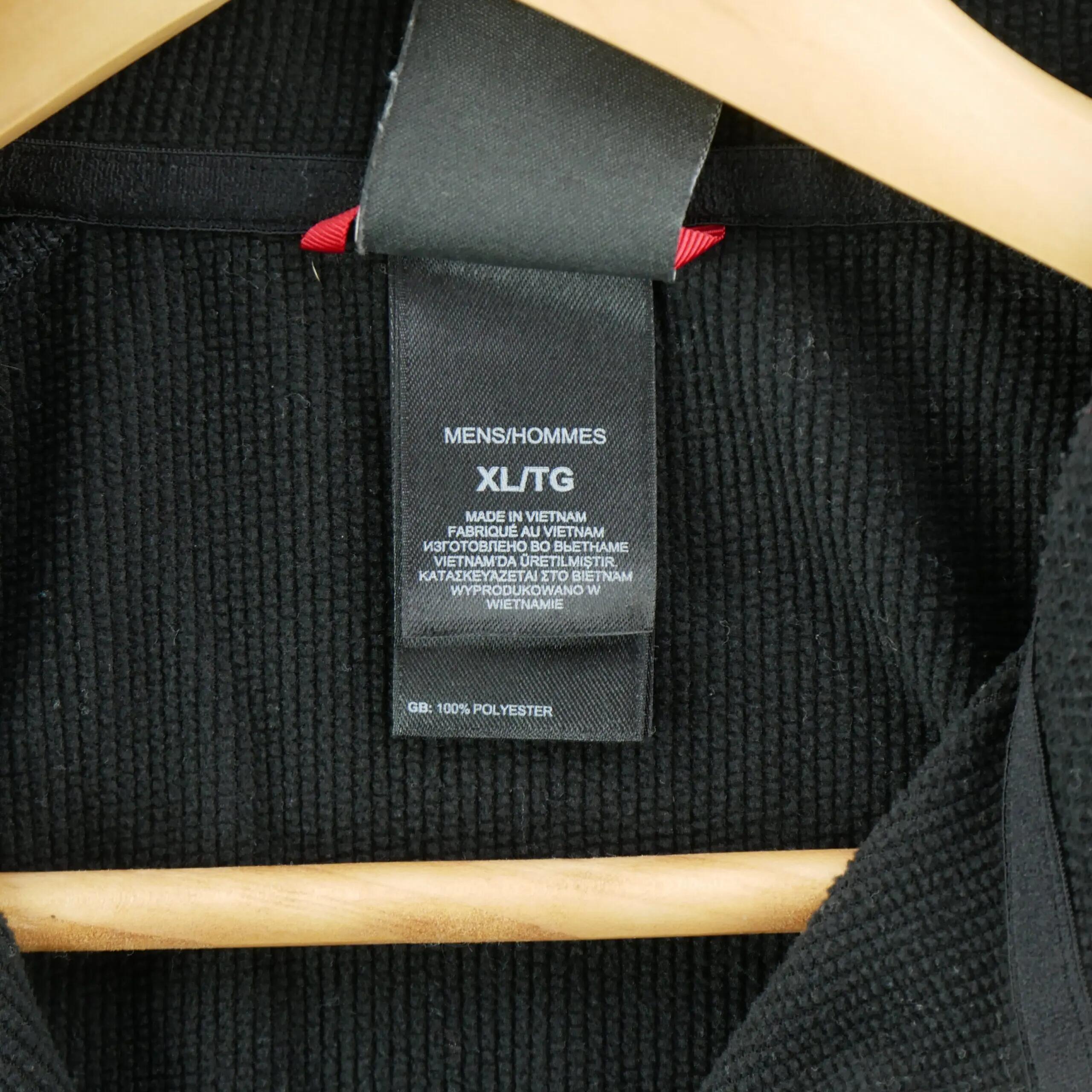Second hand - Pile uomo 1/4 Zip nero - Stato eccellente 7/9