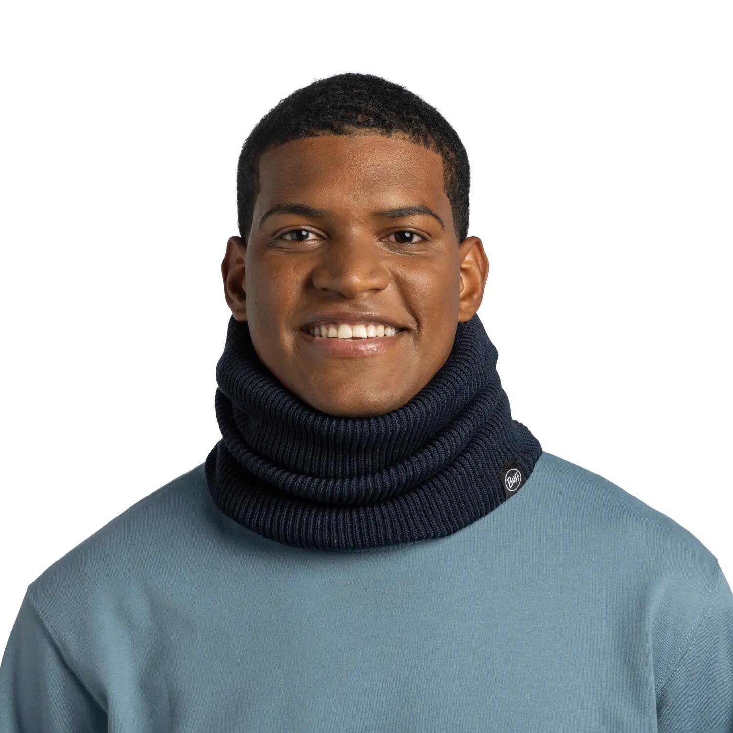 Cache-cou tricoté & Fleece Unisex Buff Bleu foncé TAILLE UNIQUE 3/5