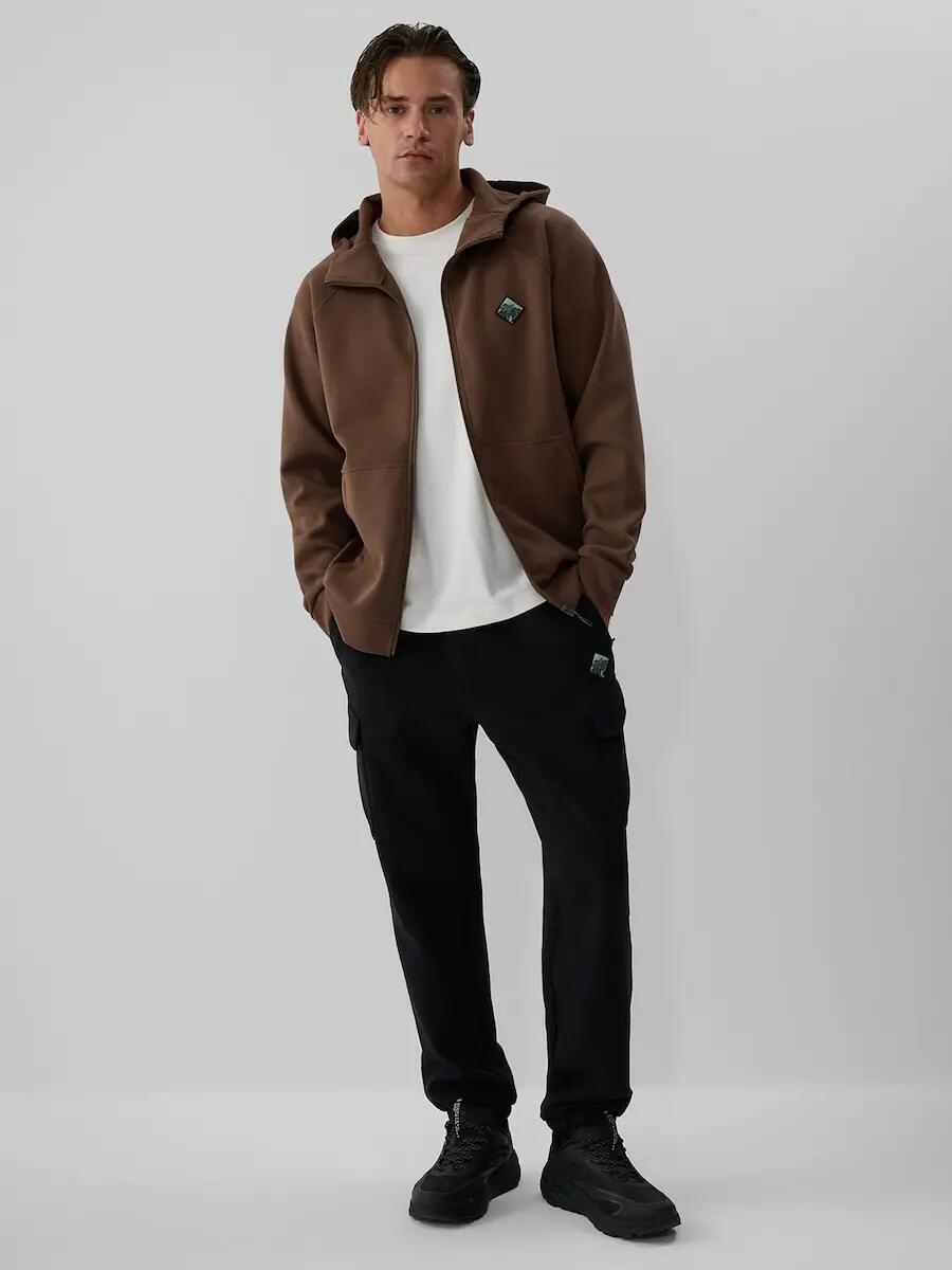 Bluza dresowa regular z kapturem męska 4F 3/7