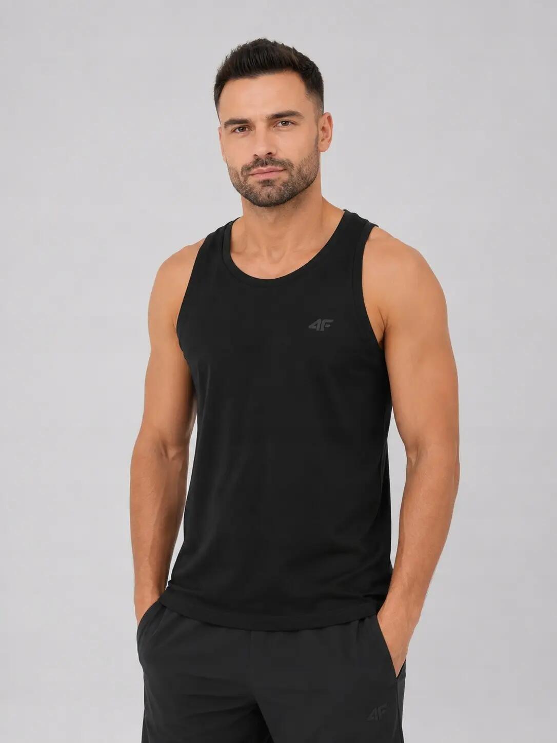 KOSZULKA MĘSKA BEZ RĘKAWÓW 4F TANK TOP SPORTOWA XL TSLEM126 1/4