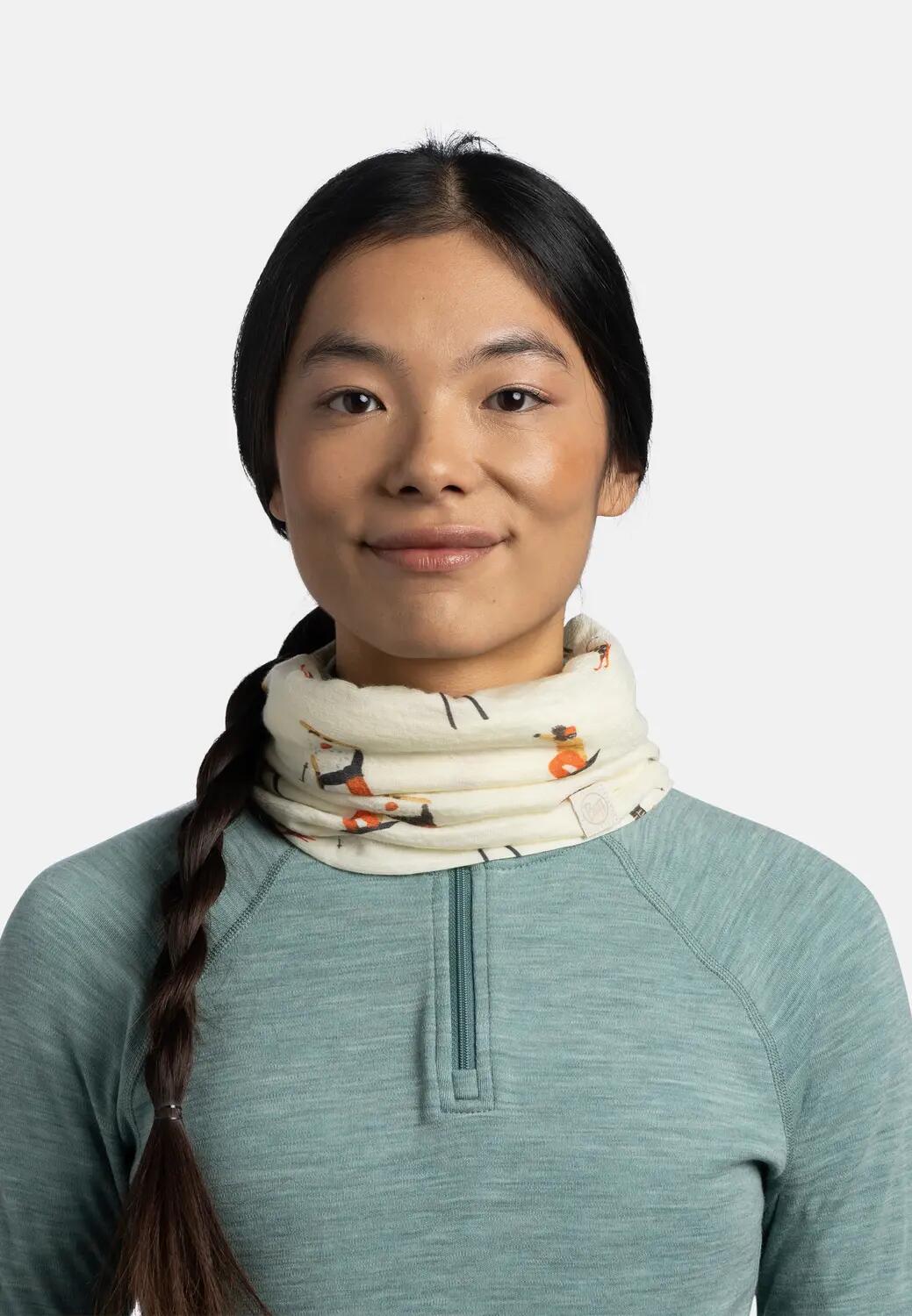 Merino Lightweight Prints Unisex Buff Gris TAILLE UNIQUE 3/5