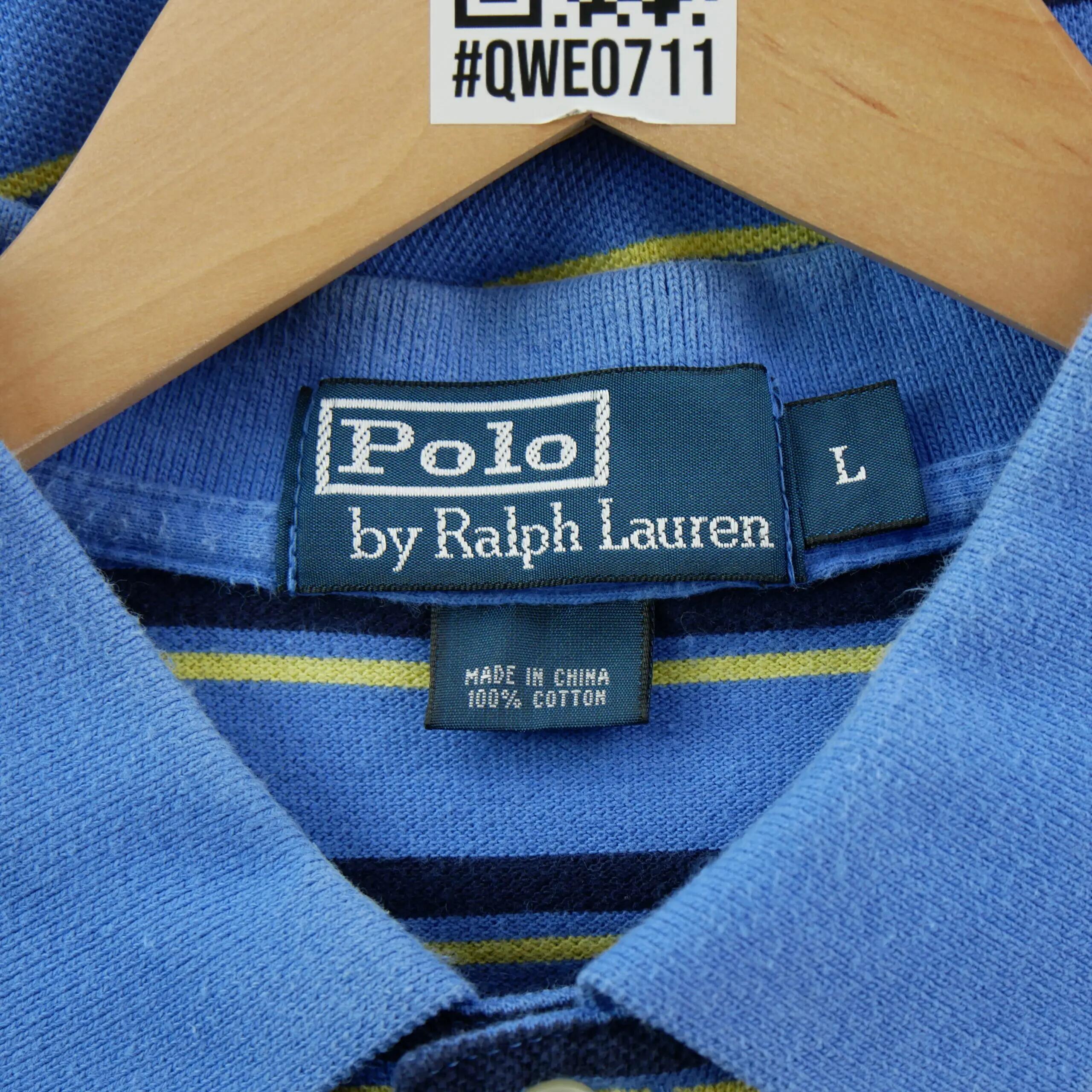 Seconde vie - Polo manches courtes Homme Bleu - Très bon état 4/4
