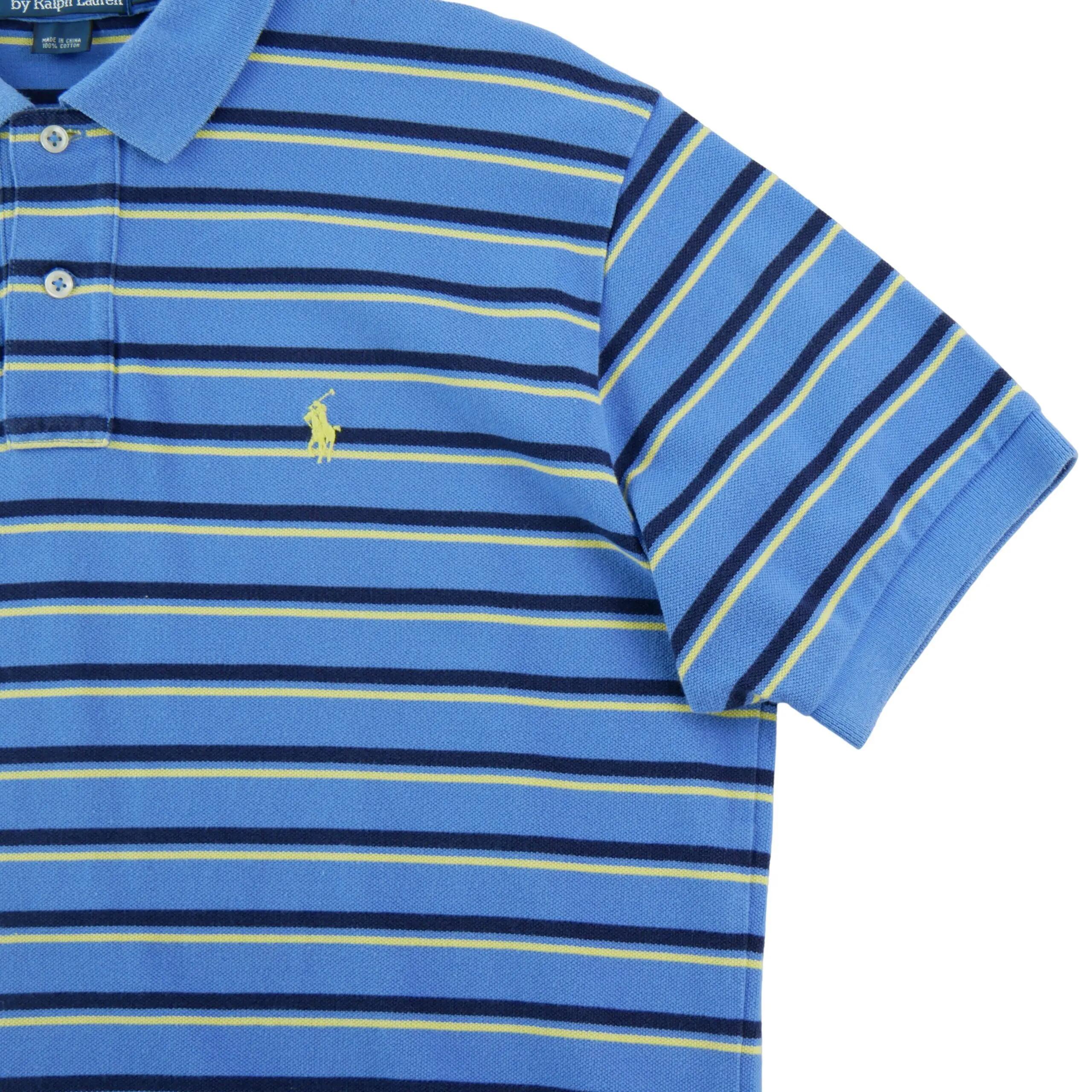 Seconde vie - Polo manches courtes Homme Bleu - Très bon état 3/4