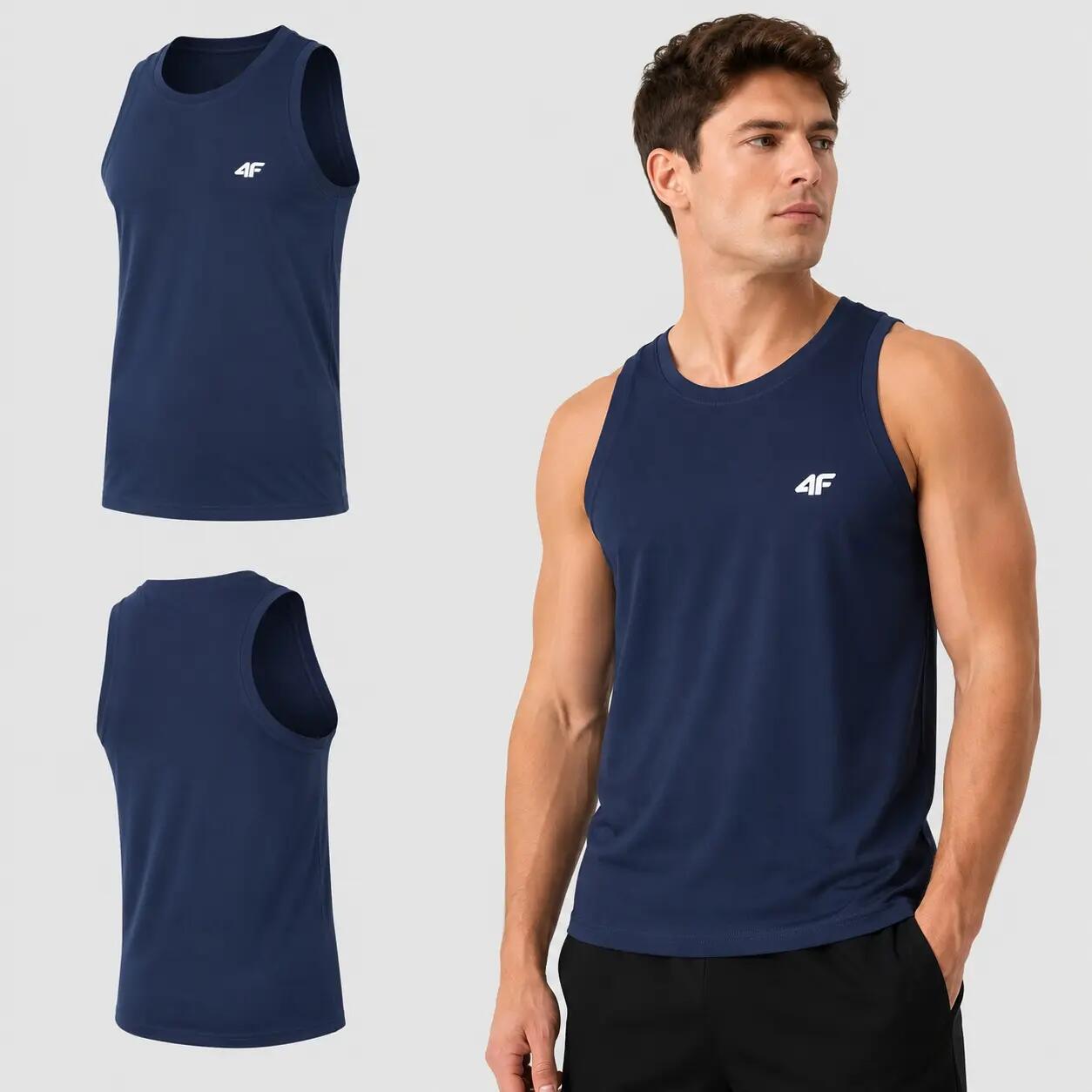 KOSZULKA MĘSKA 4F T-SHIRT NA RAMIĄCZKA BEZ RĘKAWÓW M307 3XL SS26 1/4