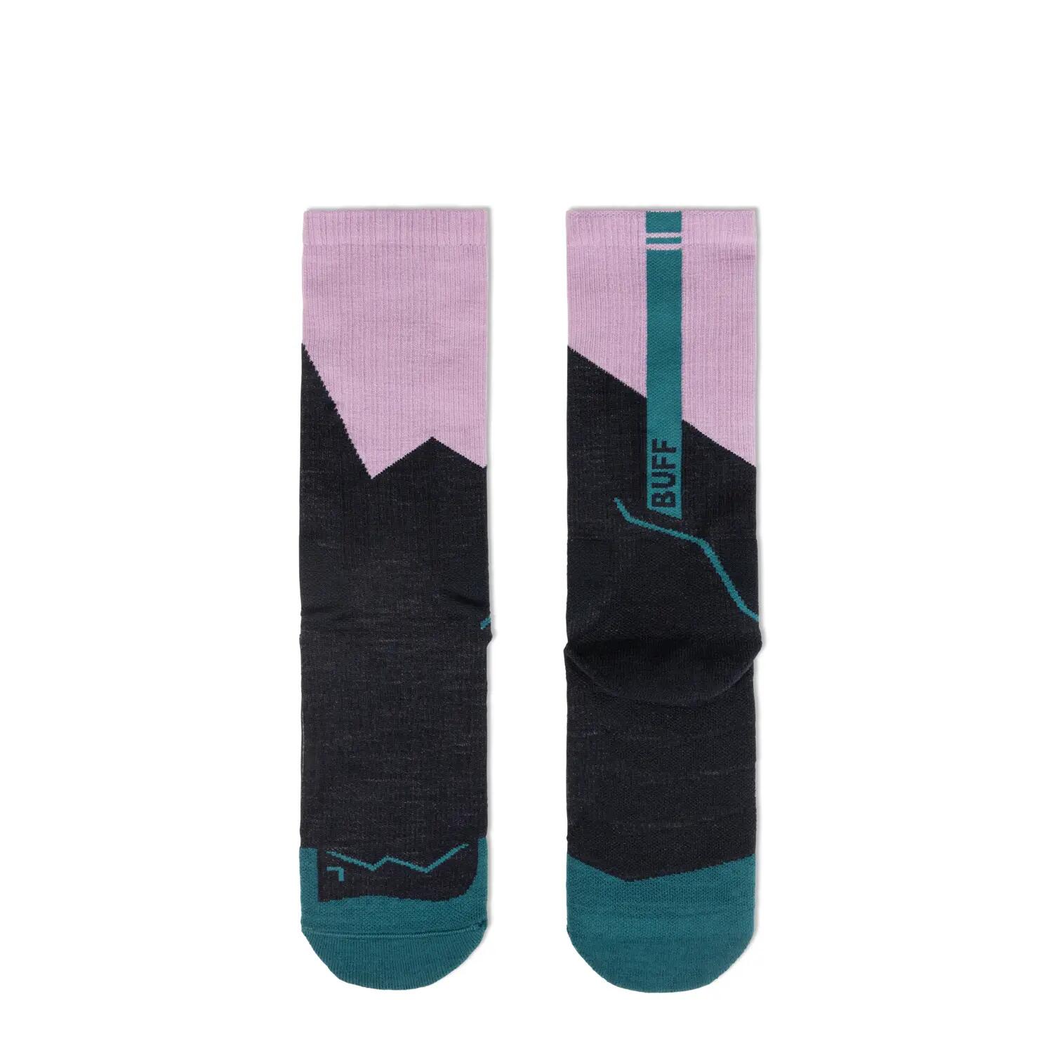 Calcetines MW lana merino caña alta Unisex Buff Morado S 2/3