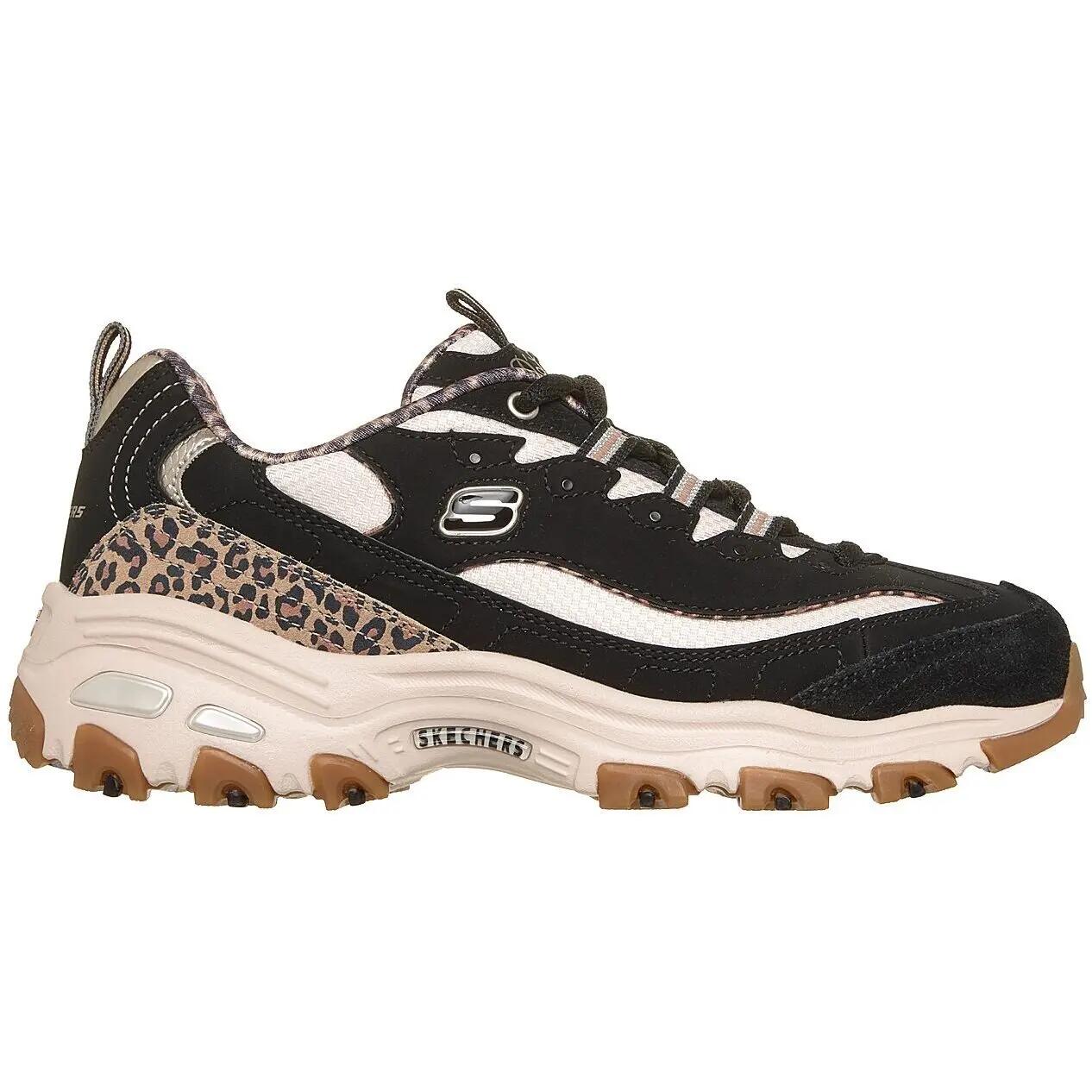 Baskets Skechers D'lites-wild Charm, Noir, Unisexe 3/5