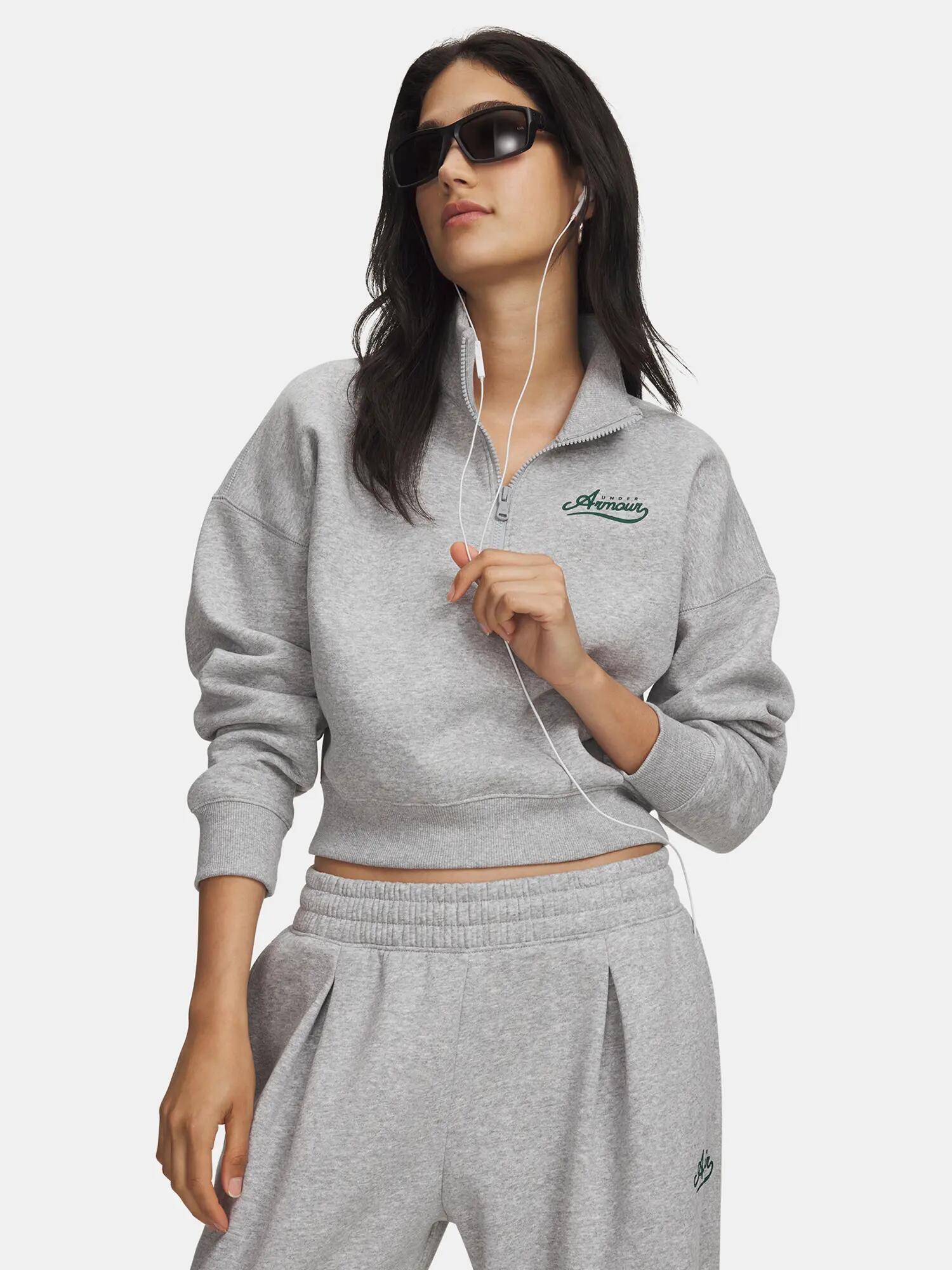 Női pulóver Under Armour RIVAL FLEECE VARSITY HZ 1/3