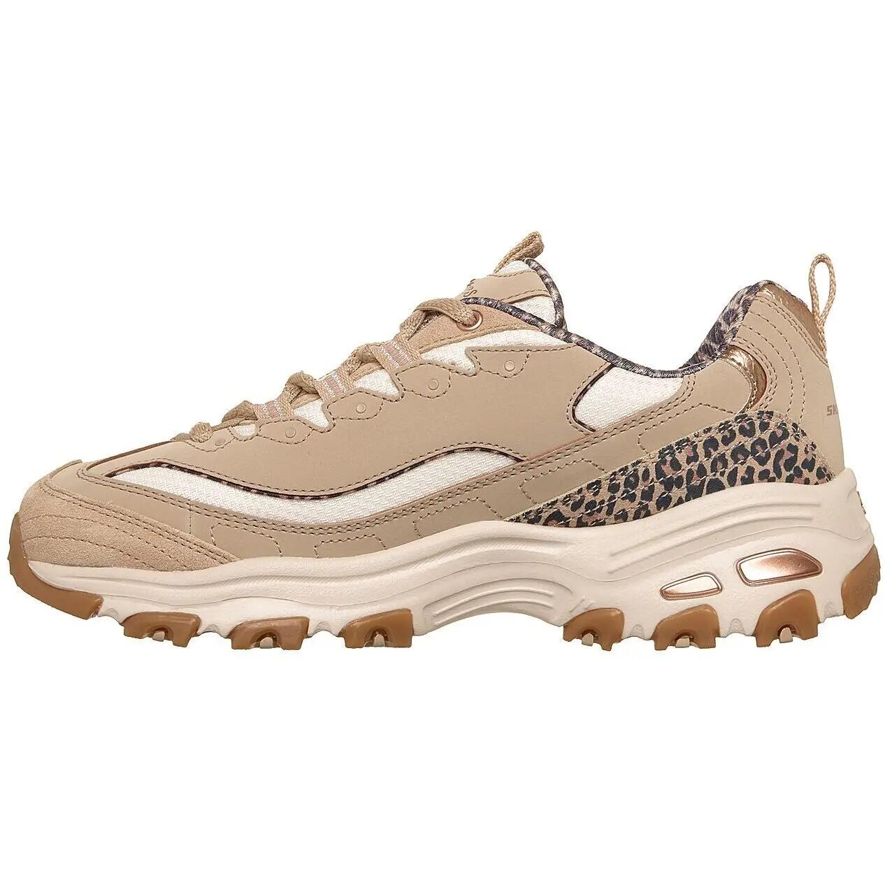 Baskets Skechers D'lites-wild Charm, Beige, Unisexe 5/5