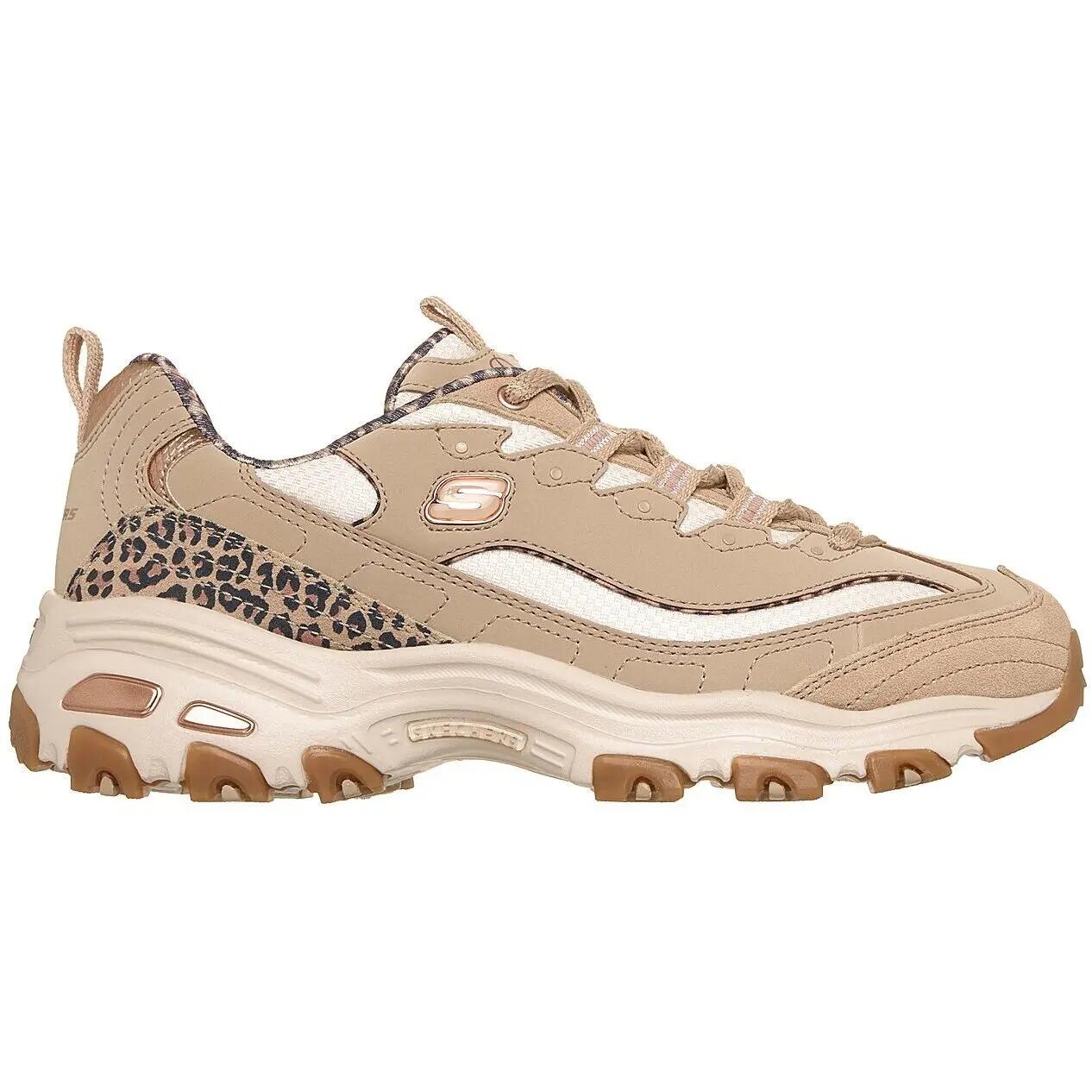 Baskets Skechers D'lites-wild Charm, Beige, Unisexe 3/5