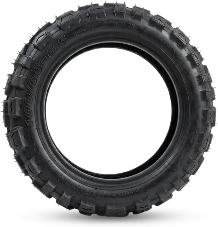 2 pneus 100/65-6.5 Tubeless 4PR 11″ renforcés à crampons noirs 4/6