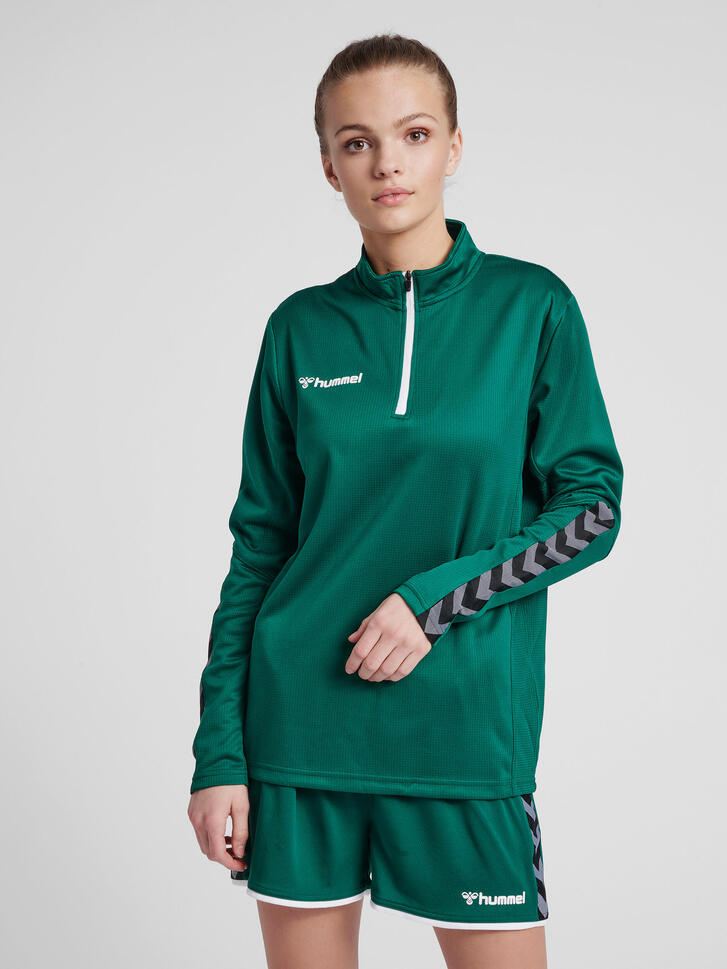 Bluza do piłki nożnej damska Hummel demi-zip hml AUTHENTIC