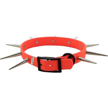 COLLIER CHEIN CANIHUNT MADE IN FRANCE anti agression, PVC 25mm ORANGE