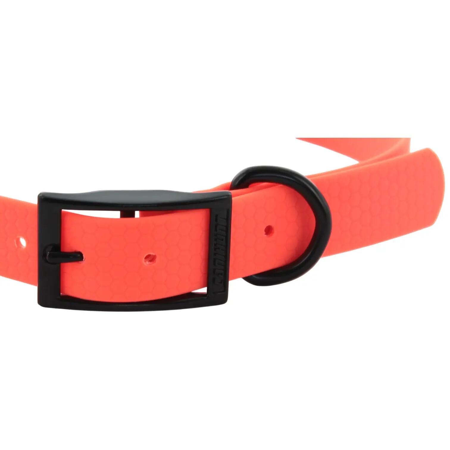 COLLIER CHIEN CANIHUNT MADE IN FRANCE HEXA 25mm ORANGE 2/5