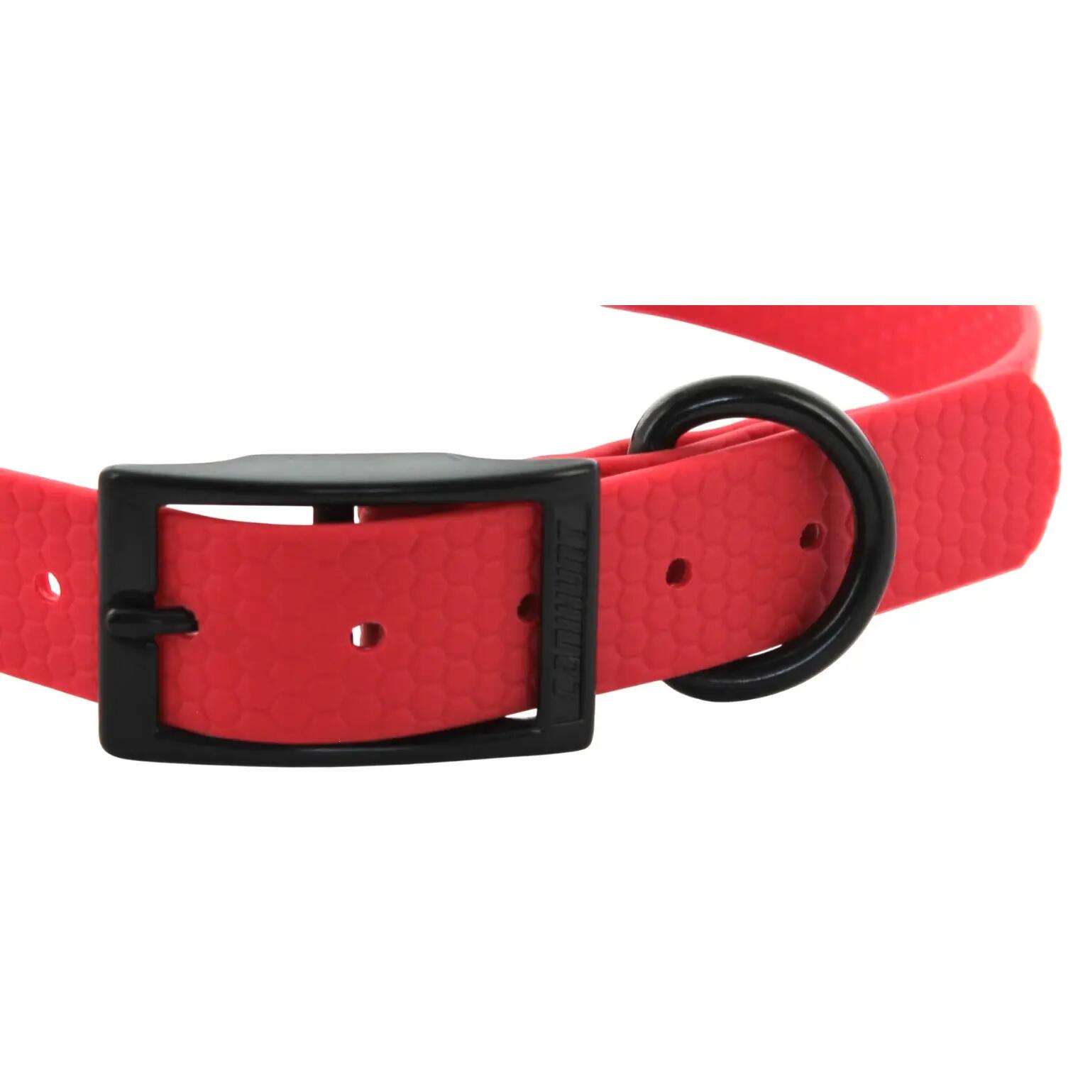 COLLIER CHIEN CANIHUNT MADE IN FRANCE HEXA 25mm ROUGE 2/5