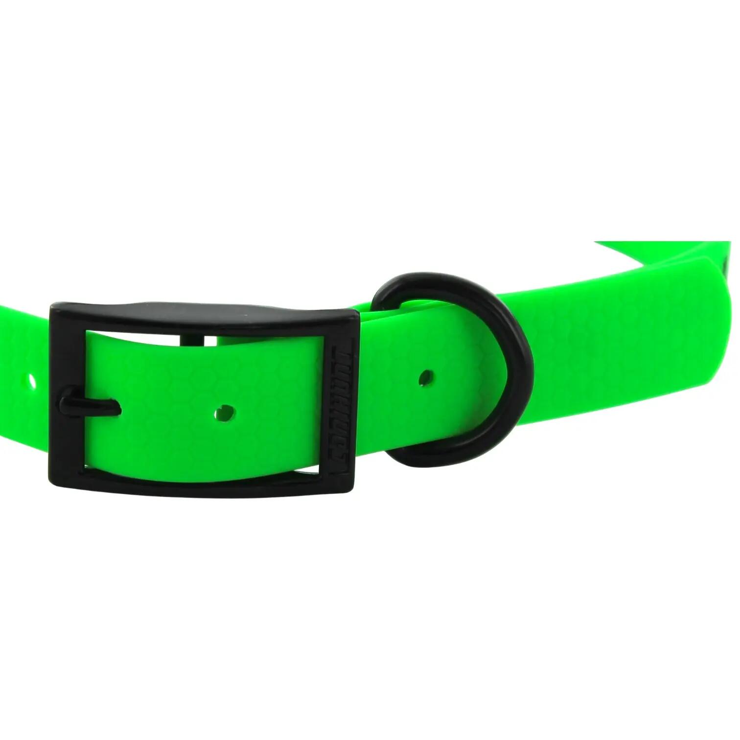 COLLIER CHIEN CANIHUNT MADE IN FRANCE HEXA 25mm VERT FLUO 2/5