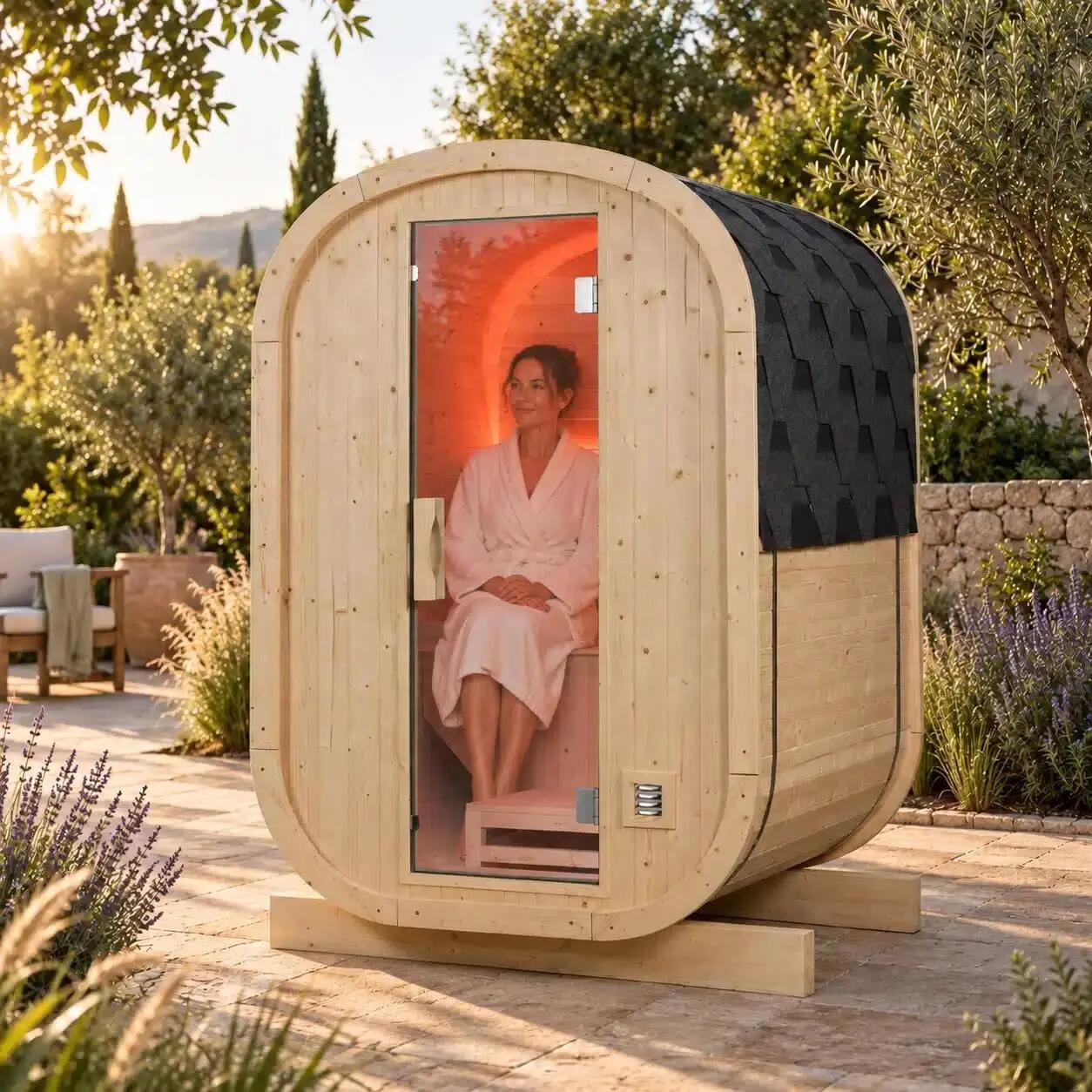 Sauna finlandesa exterior Gaia Urban  2 plazas Holls 4,5kW 8/10
