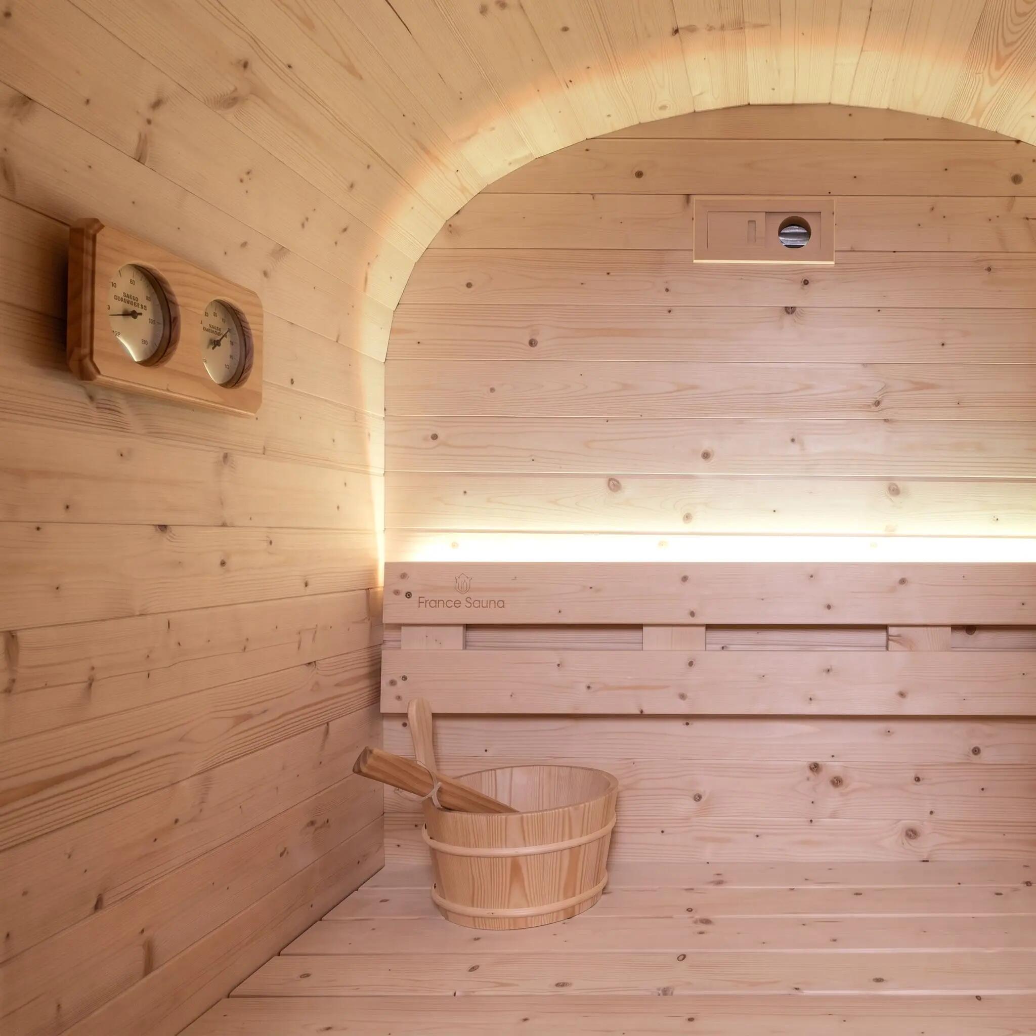 Sauna finlandesa exterior Gaia Urban  2 plazas Holls 4,5kW 5/10