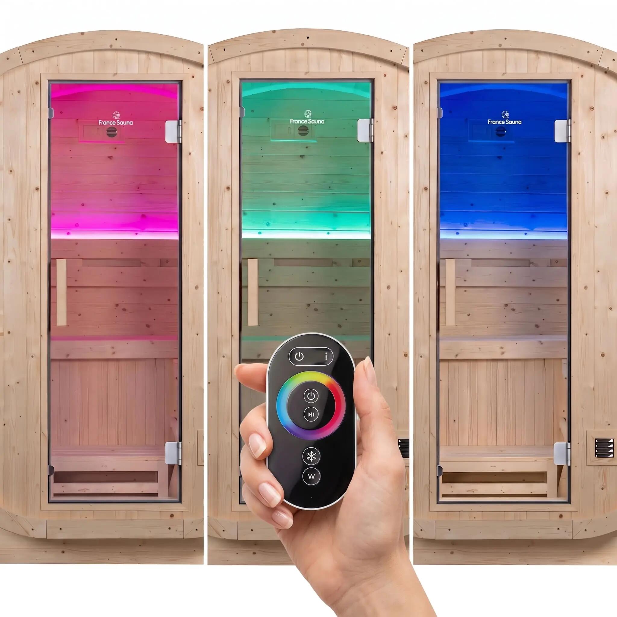 Sauna finlandesa exterior Gaia Urban  2 plazas Holls 4,5kW 3/10