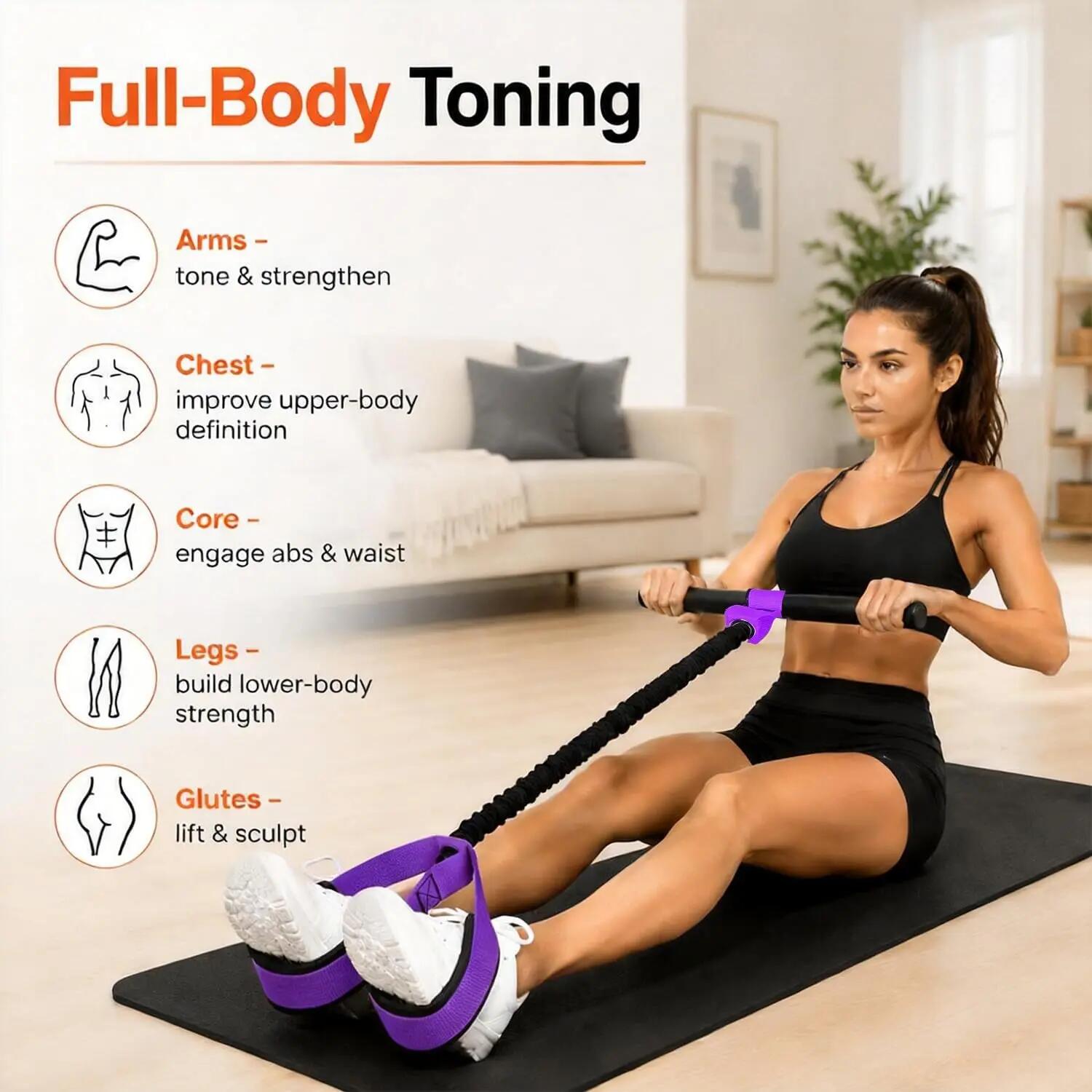 1 pédale de résistance avec poignées, Appareil d'entraînement pour abdominaux et 4/5