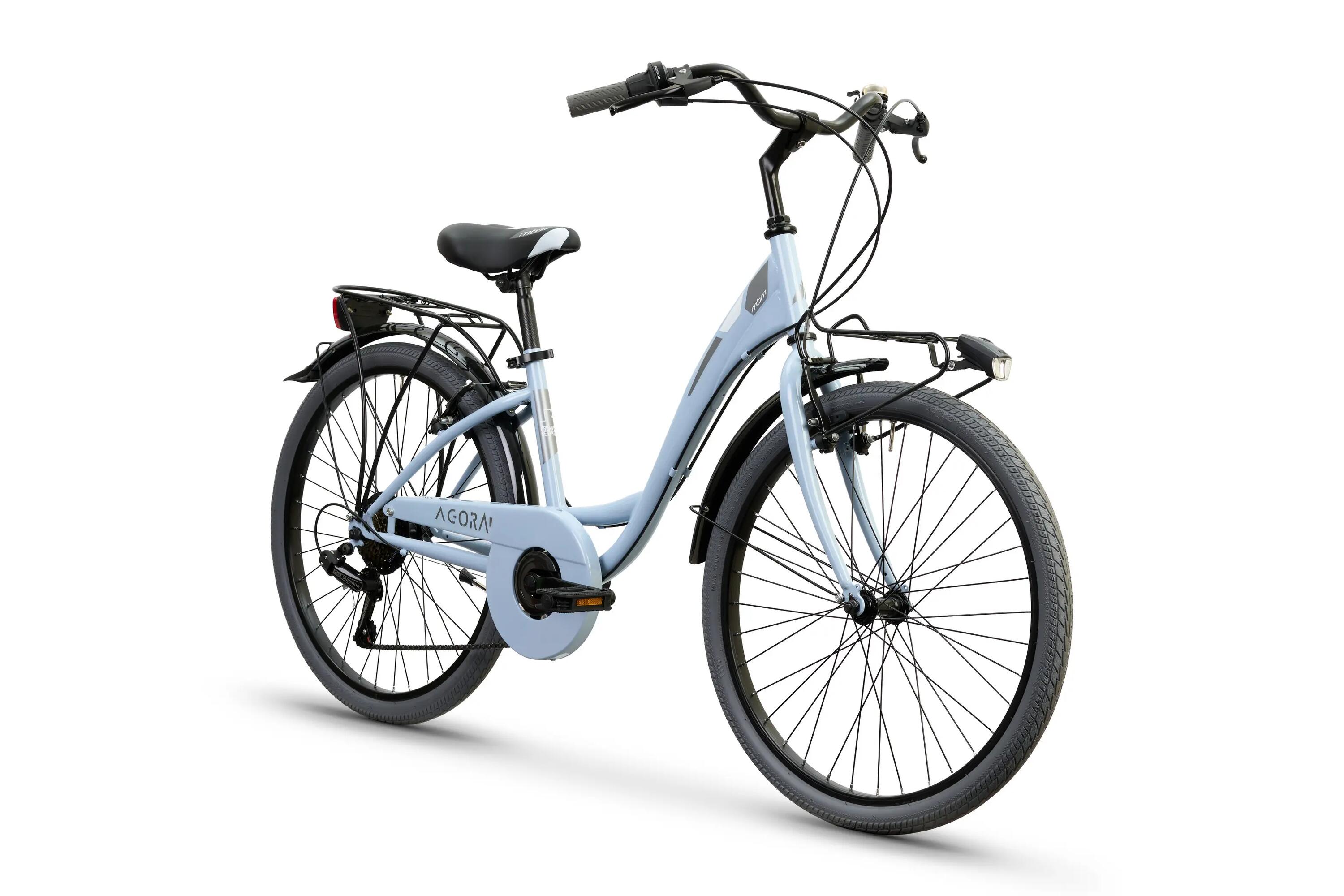 Rower Dziecięcy Miejski AGORÀ 24" 6 Biegów Shimano Lekki z Bagażnikiem 2/6