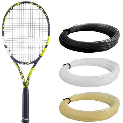 Tennisracket - Unisex - BABOLAT EVO Aero - 275 g, grip 1, 16x18 - Grijs/geel