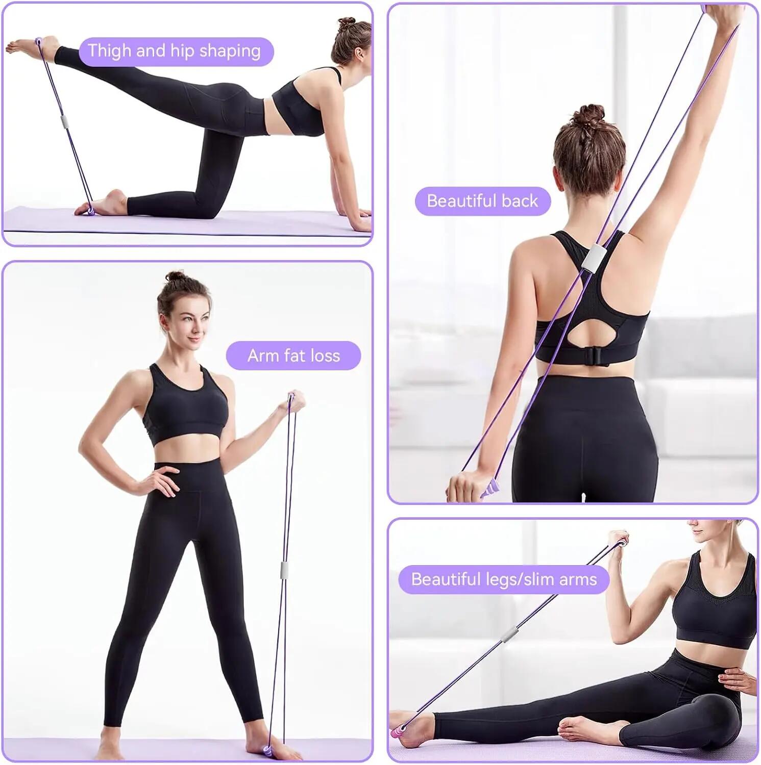 Bande de Résistance en Forme de 8, Bande d'exercice pour Dos Corde Élastique Fit 4/5