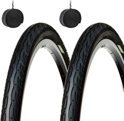 2 banden 26x1.95 (50-559)+ binnenbanden, fietsband 26 x 1.95 zwart ev
