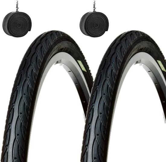 2 Reifen 26x1.95 (50-559)+ Schläuche, Fahrradreifen 26 x 1.95 schwarz EV