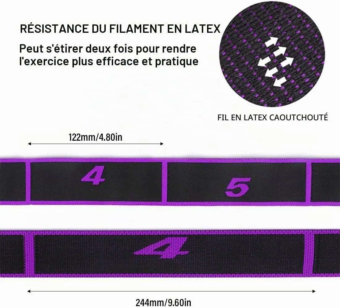 Bande Elastique Musculation, Bande Élastique Fitness 8 Niveaux de Forces, Bande 2/5