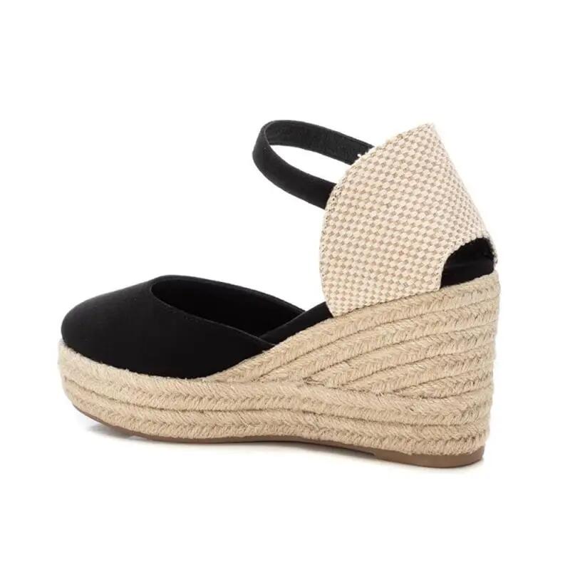 Espadrilles CompensÉes Femme Refresh  Noir 4/4