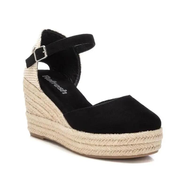 Espadrilles CompensÉes Femme Refresh  Noir 2/4