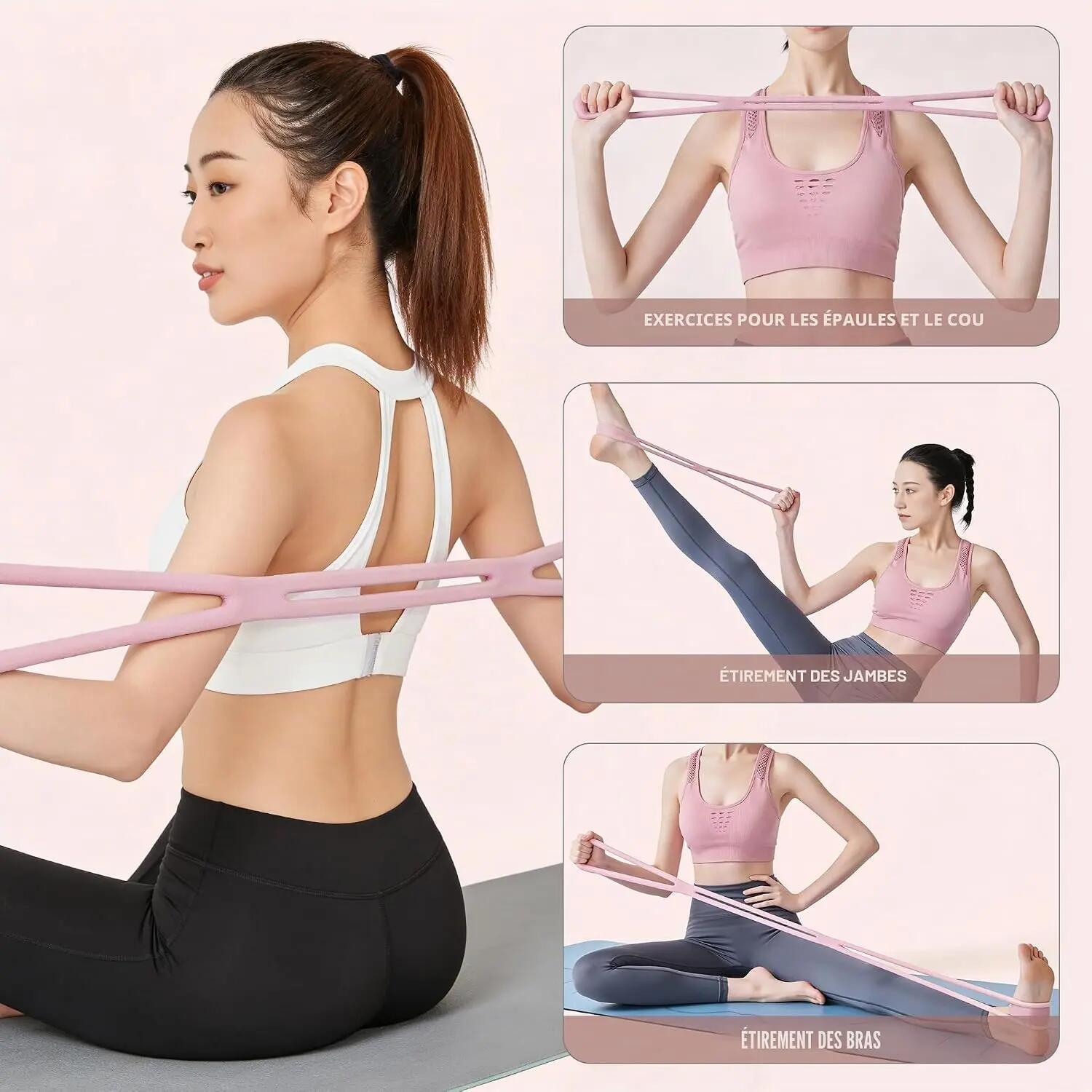 2PCS Bande de Résistance en Forme de 8 - Elastique Musculation pour Fitness 5/6