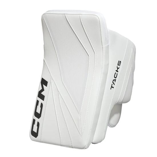 CCM Tacks Senior gants bloqueur de gardien de hockey blancs – Regular