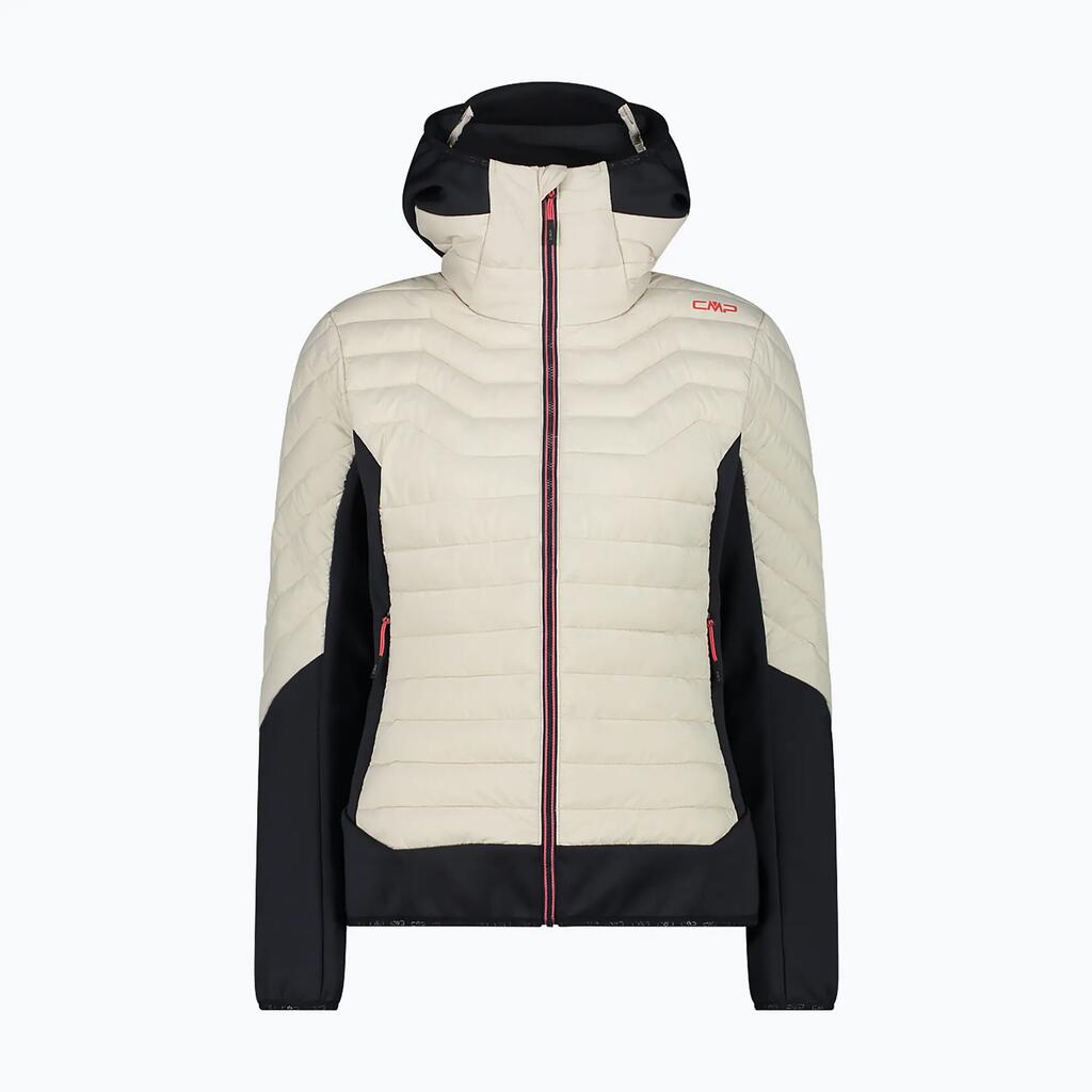 Hybrid puffer jacket with fixed hood for women CMP