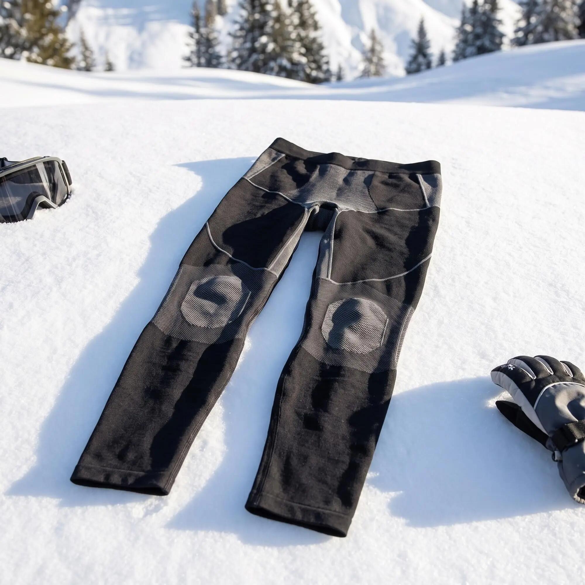 Jungen Mädchen Ski Funktionshose lange Unterhose nahtlos wärmend atmungsaktiv 2/8