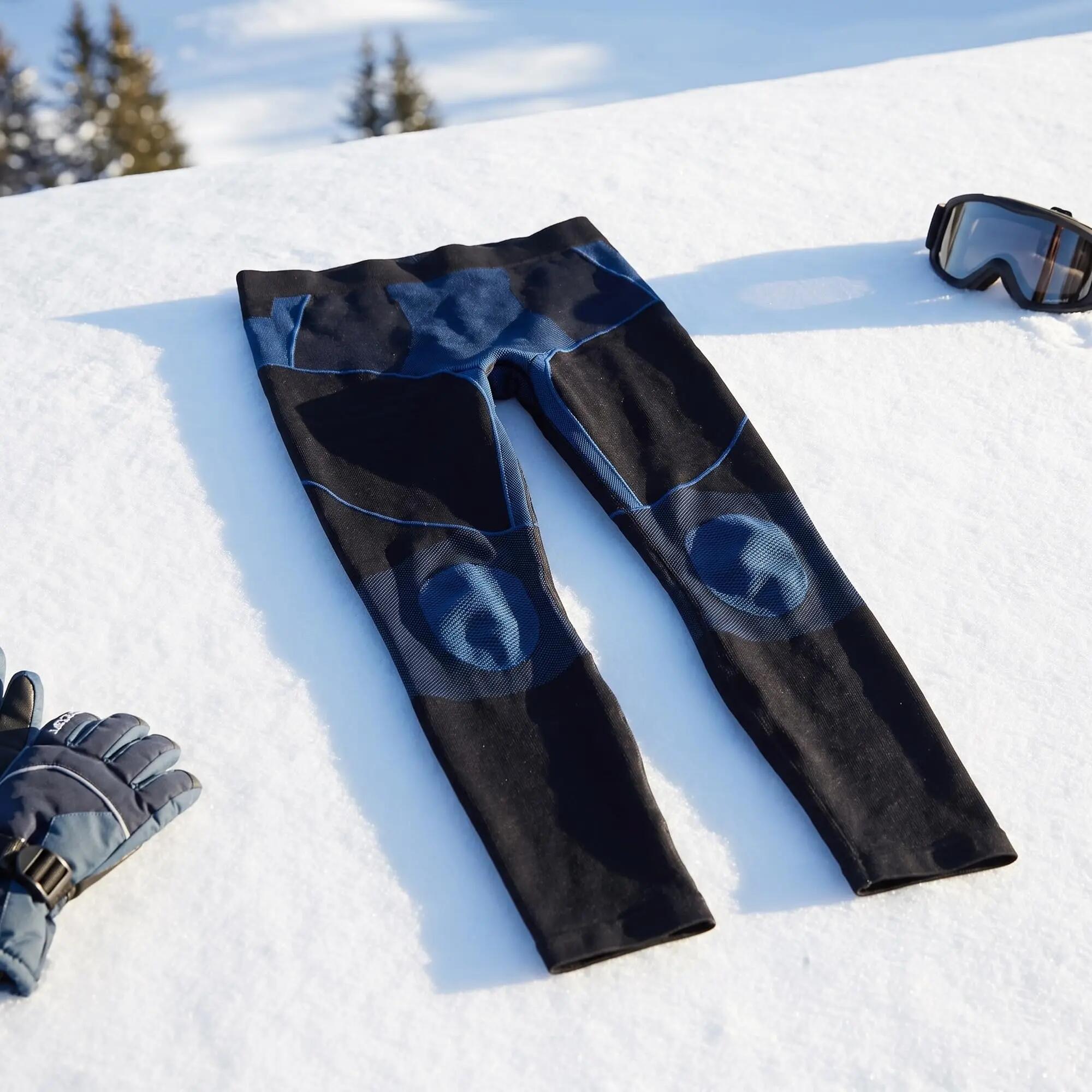 Jungen Mädchen Ski Funktionshose lange Unterhose nahtlos wärmend atmungsaktiv 2/8