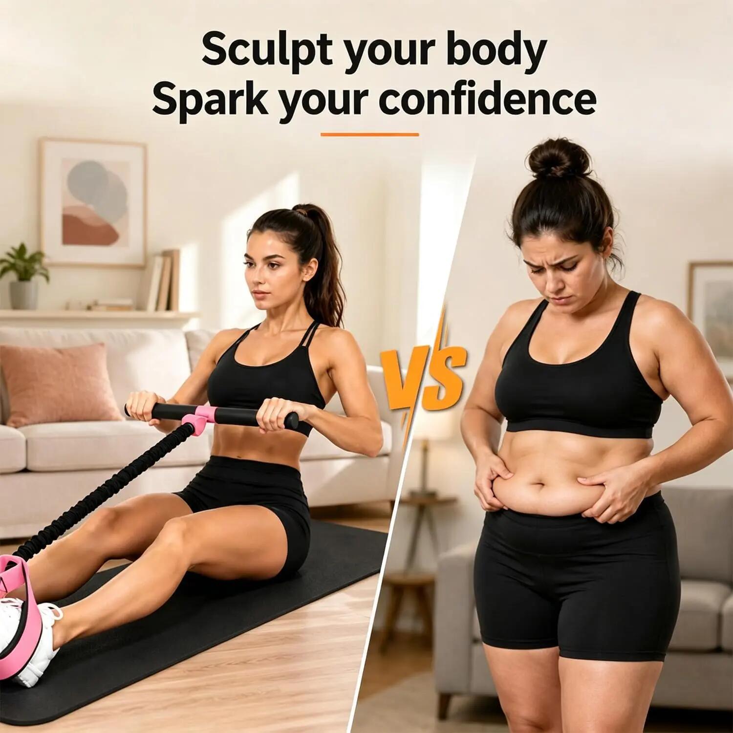 1 pédale de résistance avec poignées, Appareil d'entraînement pour abdominaux et 5/6