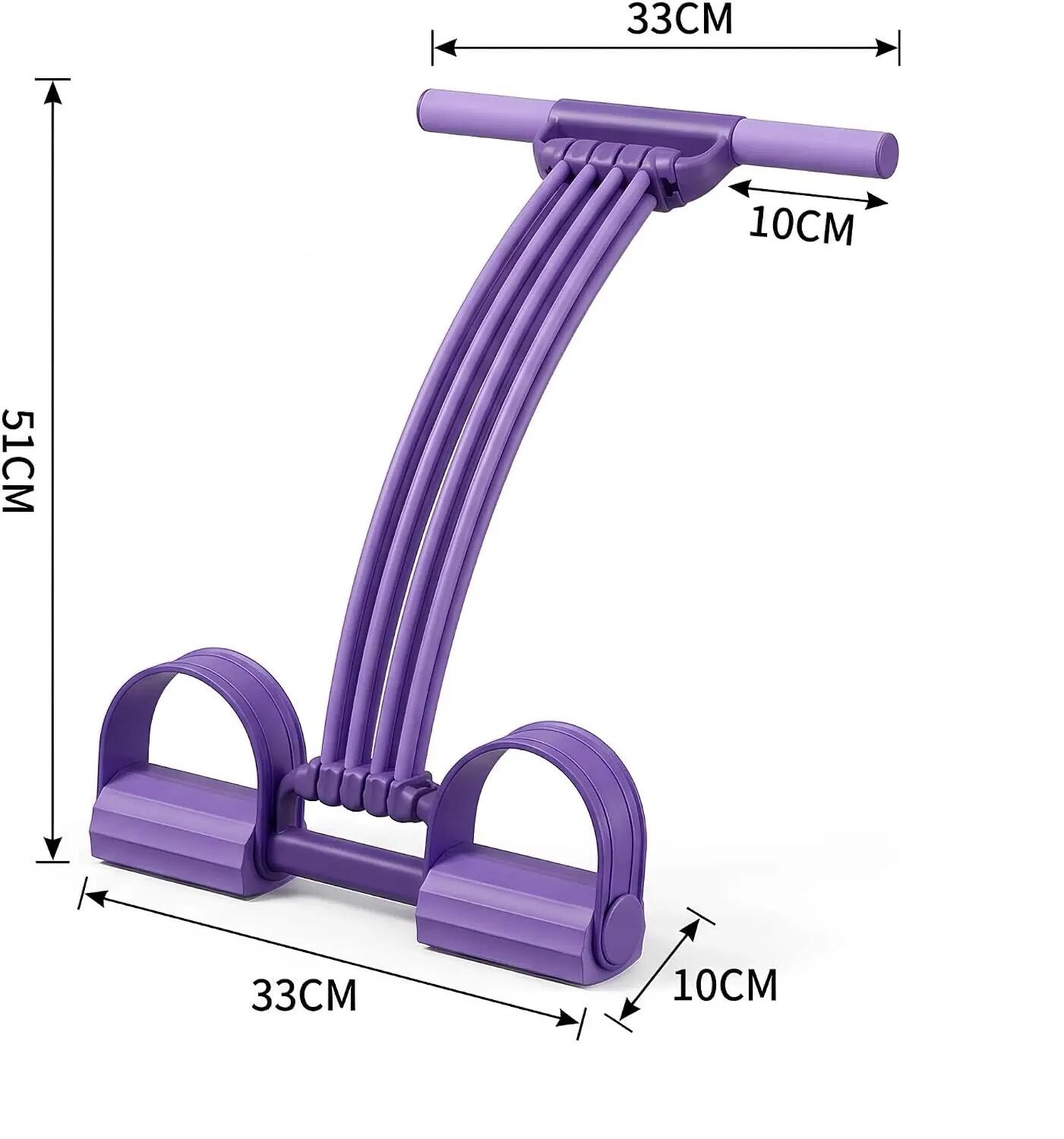 Bande Résistance Musculation 8 Tubes, Élastique Sport avec Pédale et Poignées Am 6/6