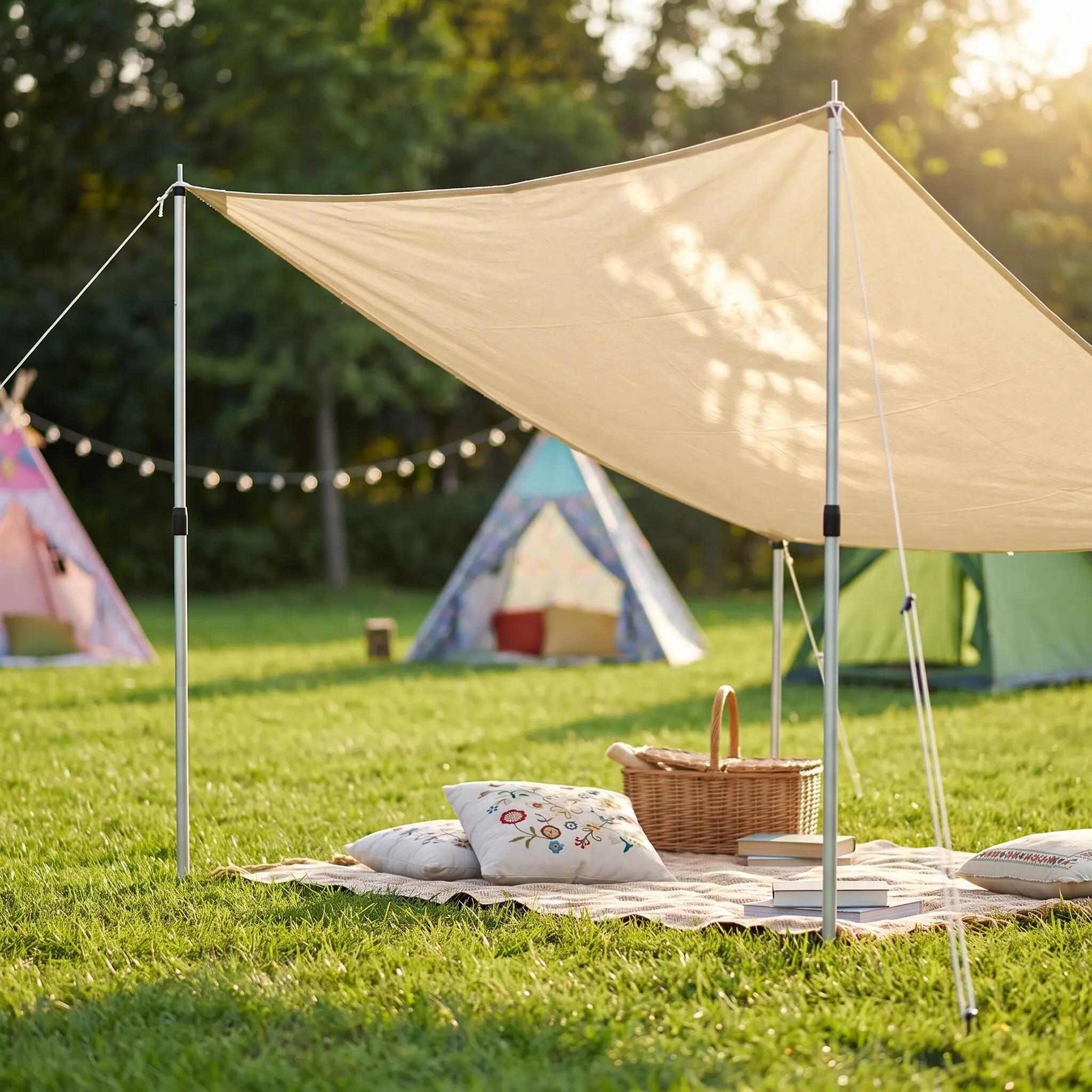 Camping Aufstellstangen Teleskop Aluminium stufenlos 80-180 cm 2 Stück 5/7