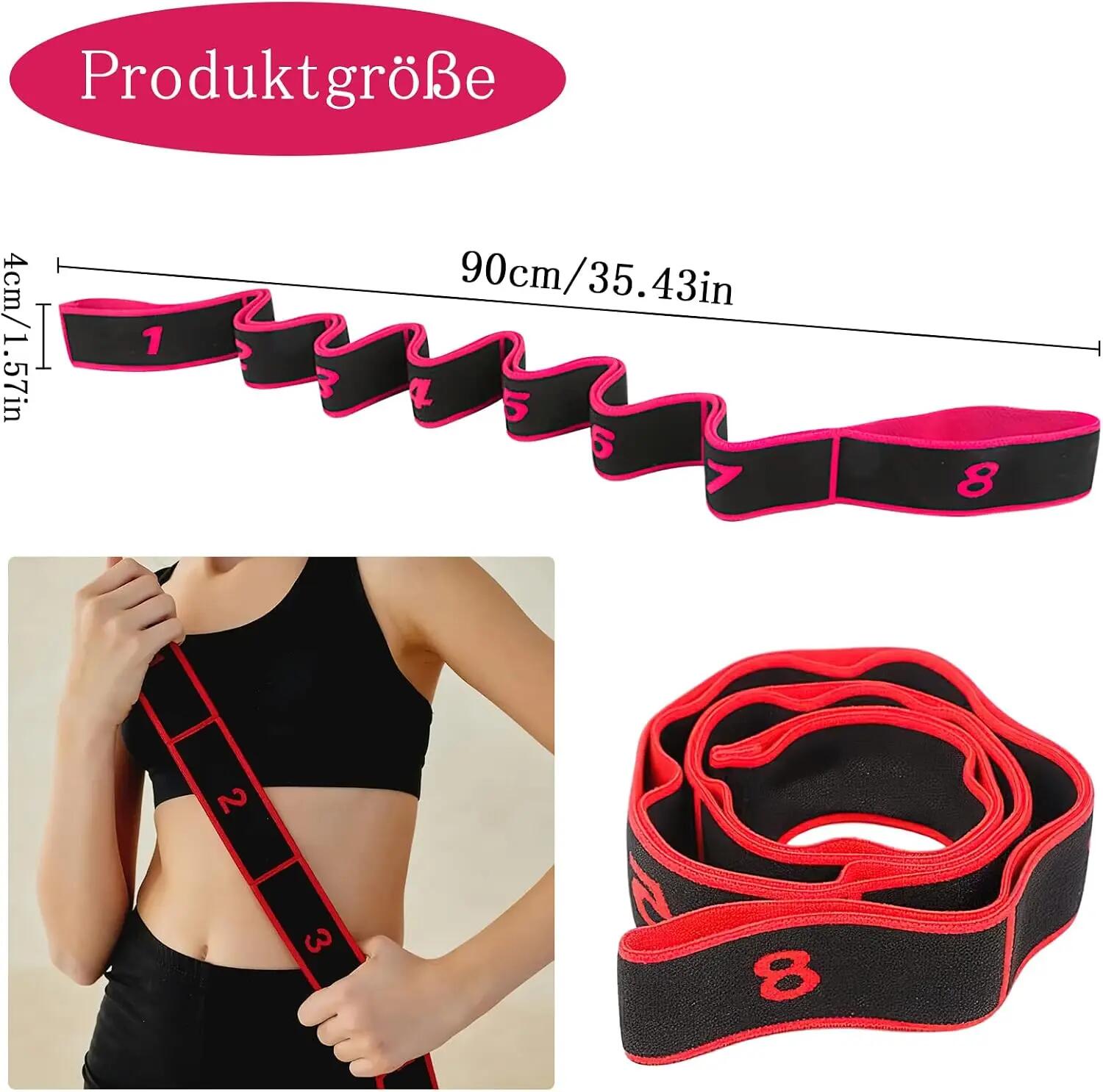 Lot de 2 Bandes de Boucle d'exercice Bandes Latines Extensibles 15-20 kg Bandes 4/4