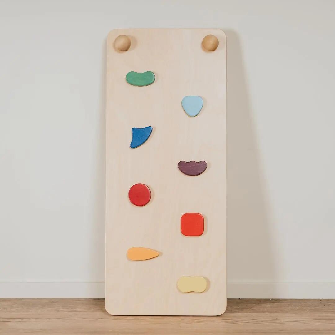 Triangle Pikler et espalier suédois 2-en-1 avec rampe et planche - Multicolore 11/11
