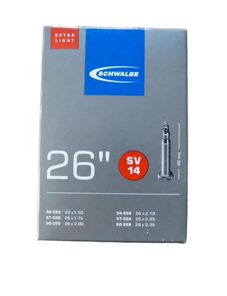 Schwalbe 2x binnenband SV14 extra licht (40/60-559) - 26 inch 2/3