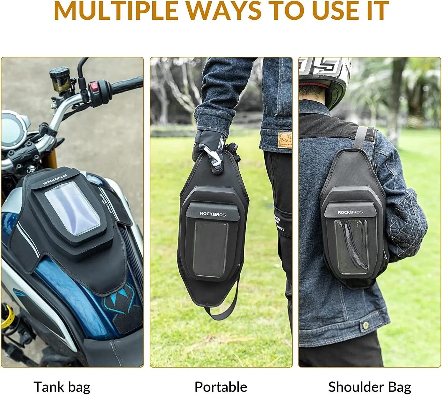ROCKBROS Motorradtasche wasserdicht mit Handyfach 6,2" 8/9
